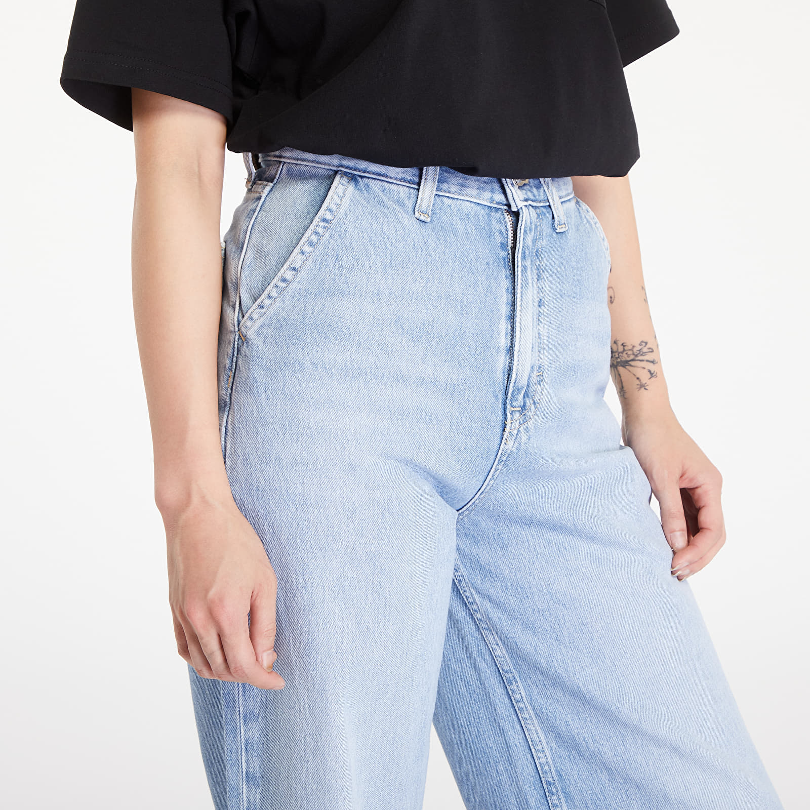Vaqueros de mujer Tommy Jeans Claire Varsity High Rise Wide Tie Hem Jeans Denim Light