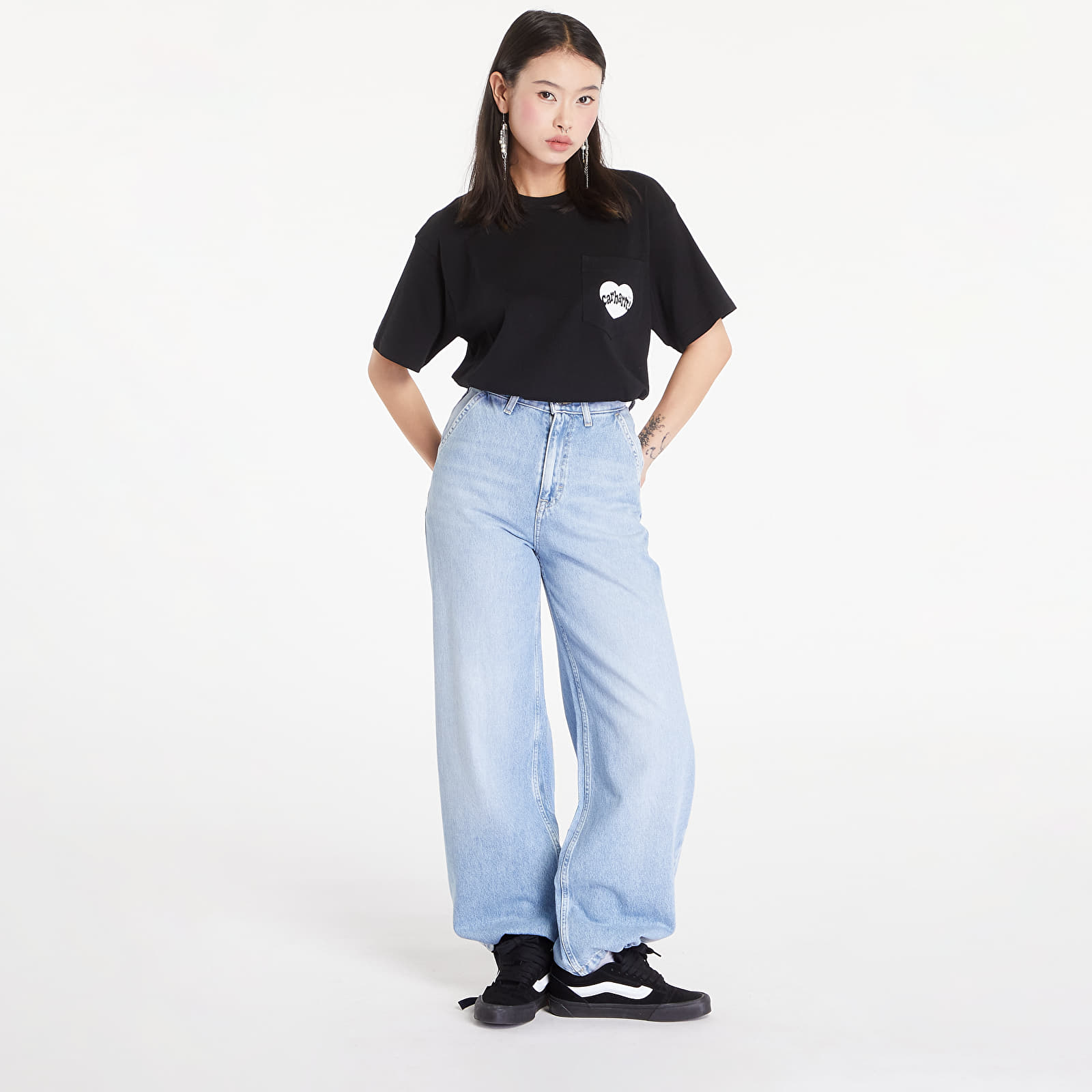 Vaqueros de mujer Tommy Jeans Claire Varsity High Rise Wide Tie Hem Jeans Denim Light