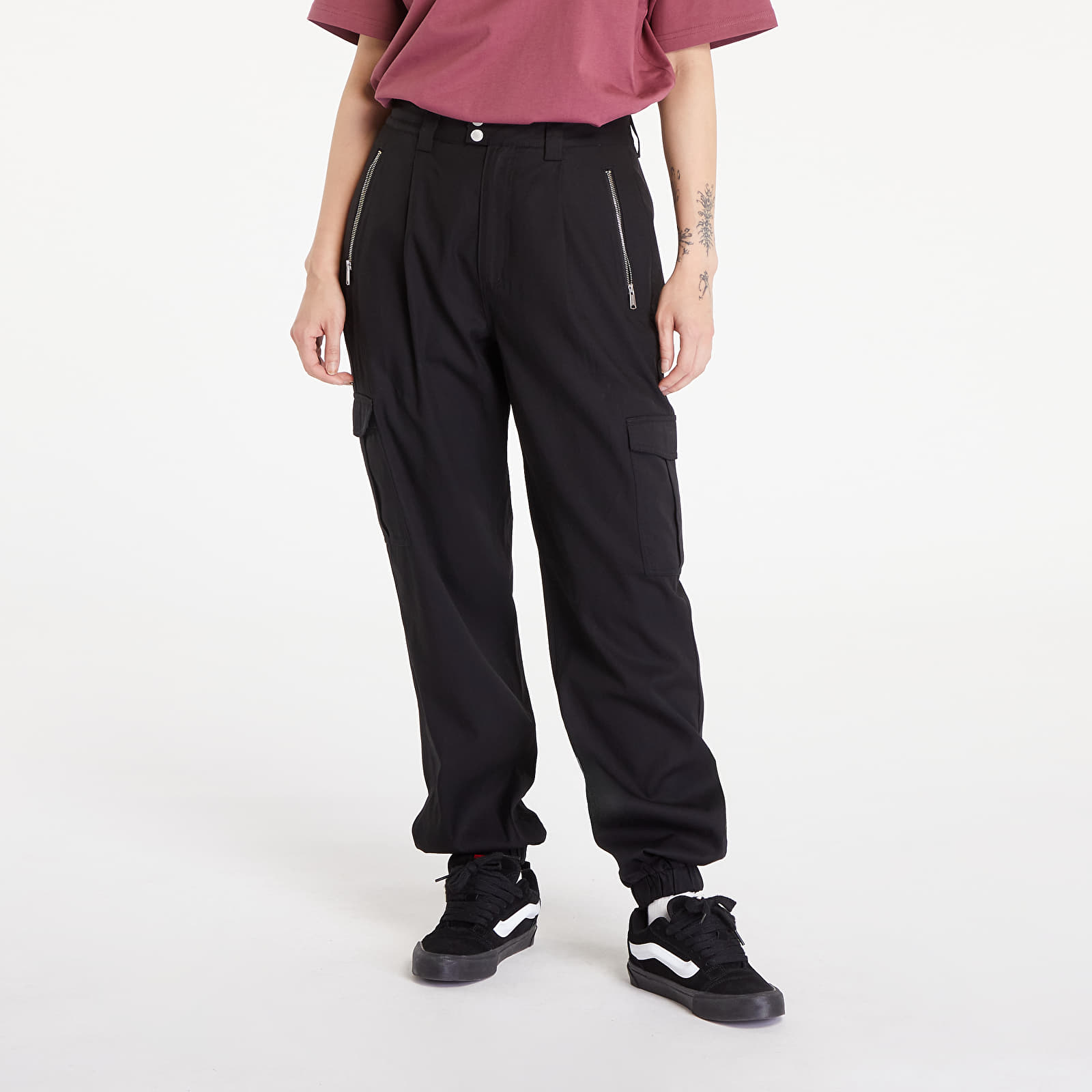 Naiste püksid Tommy Jeans Stretch Cargo Pants Black