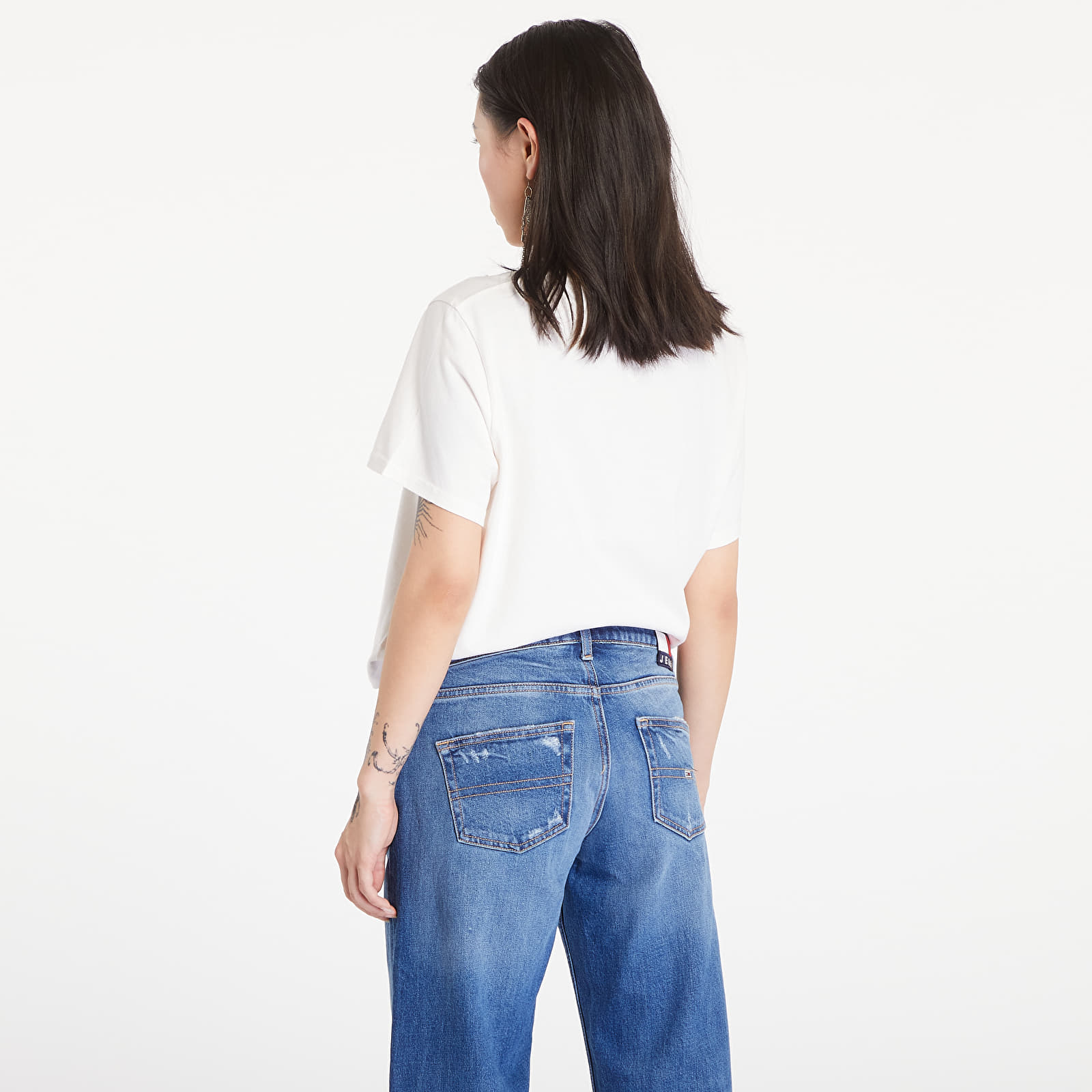 Jeans til kvinder Tommy Jeans Sophie Low Rise Straight Distressed Jeans Denim Medium