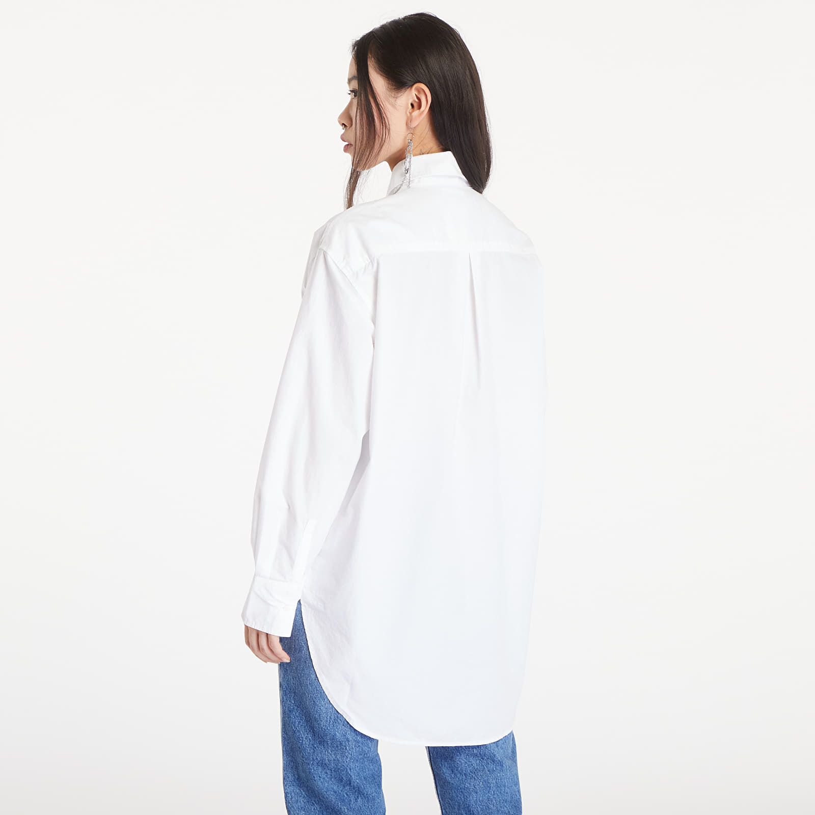 Ženske srajce Calvin Klein Jeans Long Cotton Utility T-Shirt Bright White