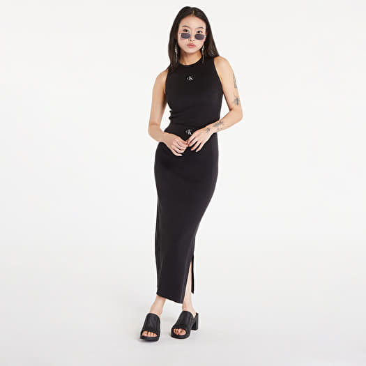 Rokken Calvin Klein Jeans Soft Ribbed Lyocell Maxi Skirt Black Queens
