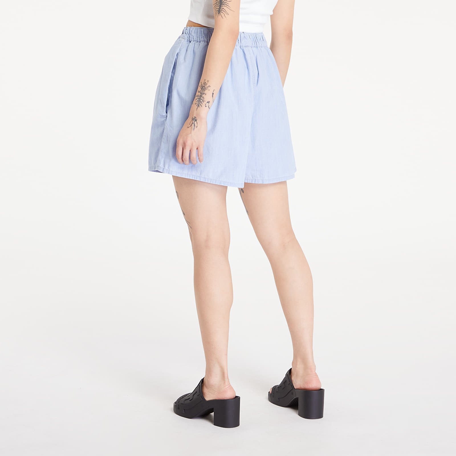 Ženske kratke hlače Calvin Klein Jeans Denim Boxer Shorts Denim Light