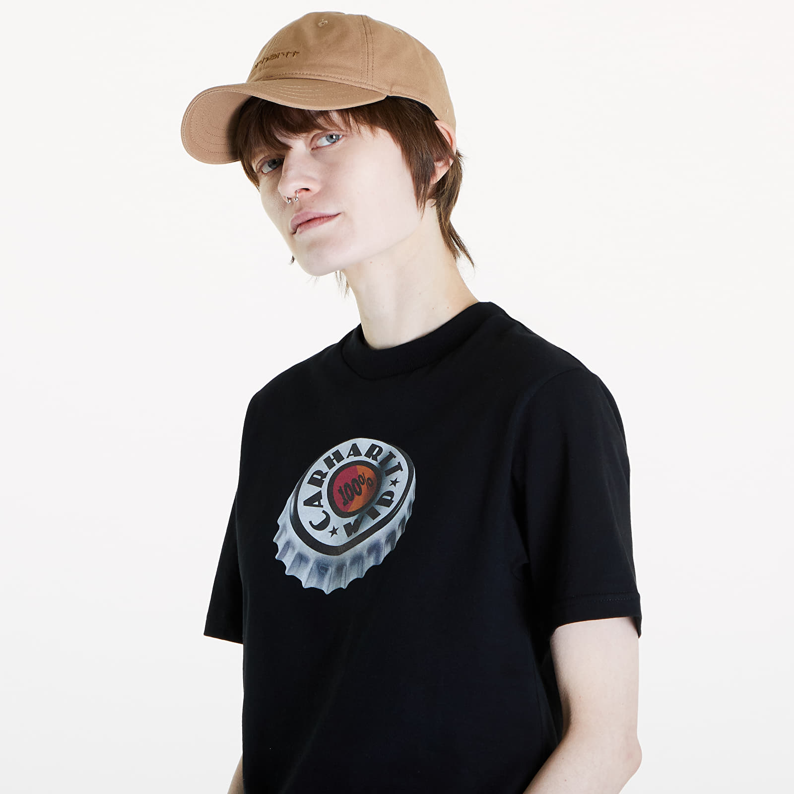 T-shirts Carhartt WIP Short Sleeve Bottle Cap T-Shirt UNISEX Black