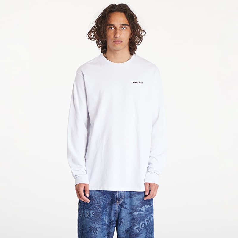 Majica Patagonia M's LS P6 Logo Responsibili Tee White