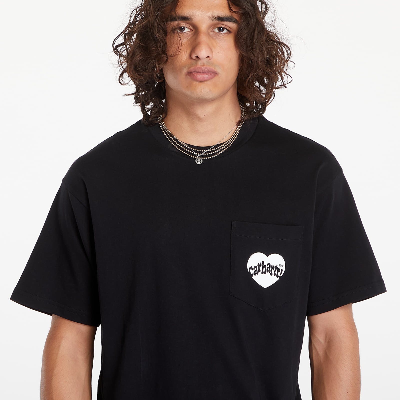 Muške majice kratkih rukava Carhartt WIP Short Sleeve Amour Pocket T-Shirt UNISEX Black/ White