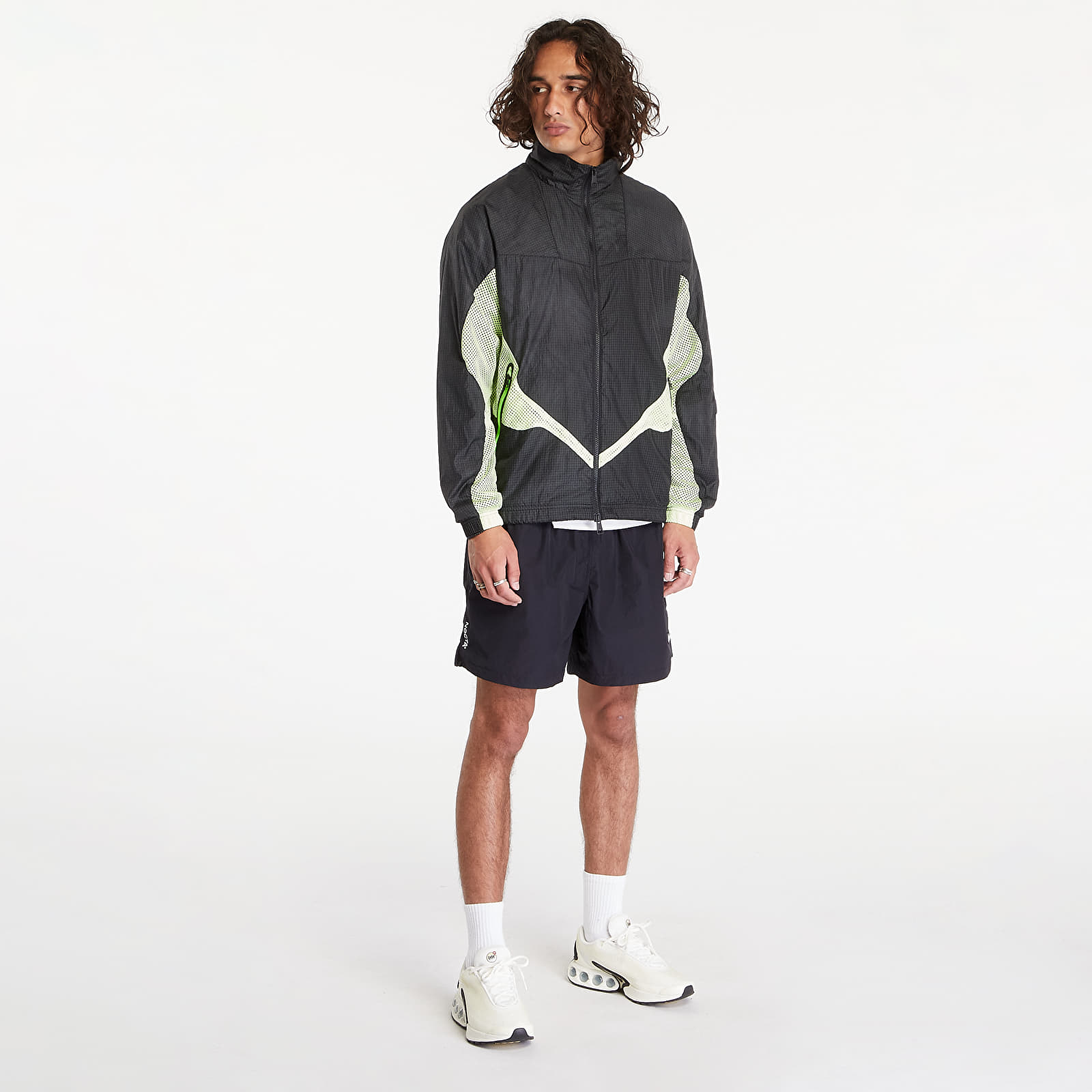 Giacche a vento Jordan M J 23 Engineered Track Jacket Black/ Light Green