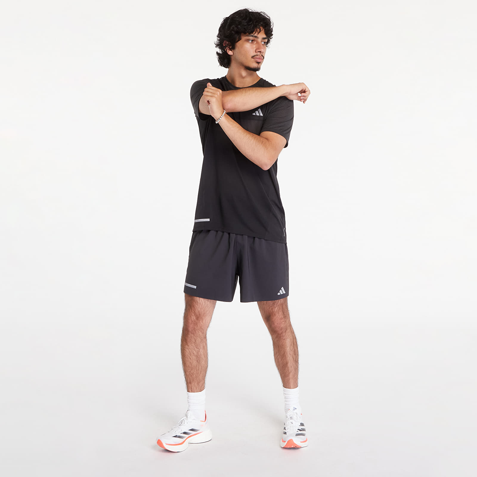 Pánská trička adidas Ultimateadidas HEAT.RDY Engineered Running Short Sleeve Tee Black/ Grey Four