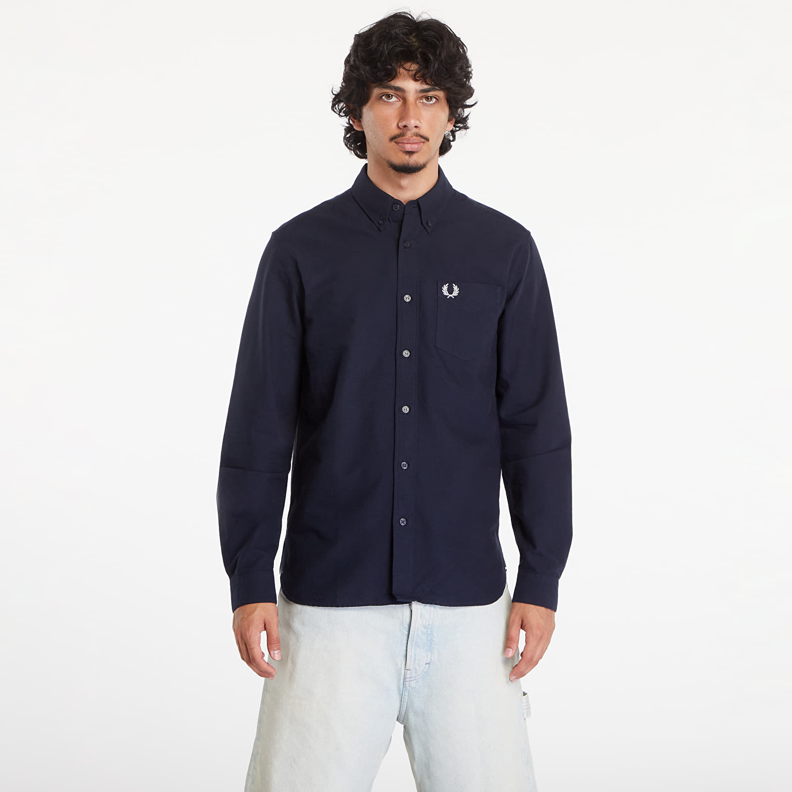 Camisas para hombre FRED PERRY Oxford Shirt Navy