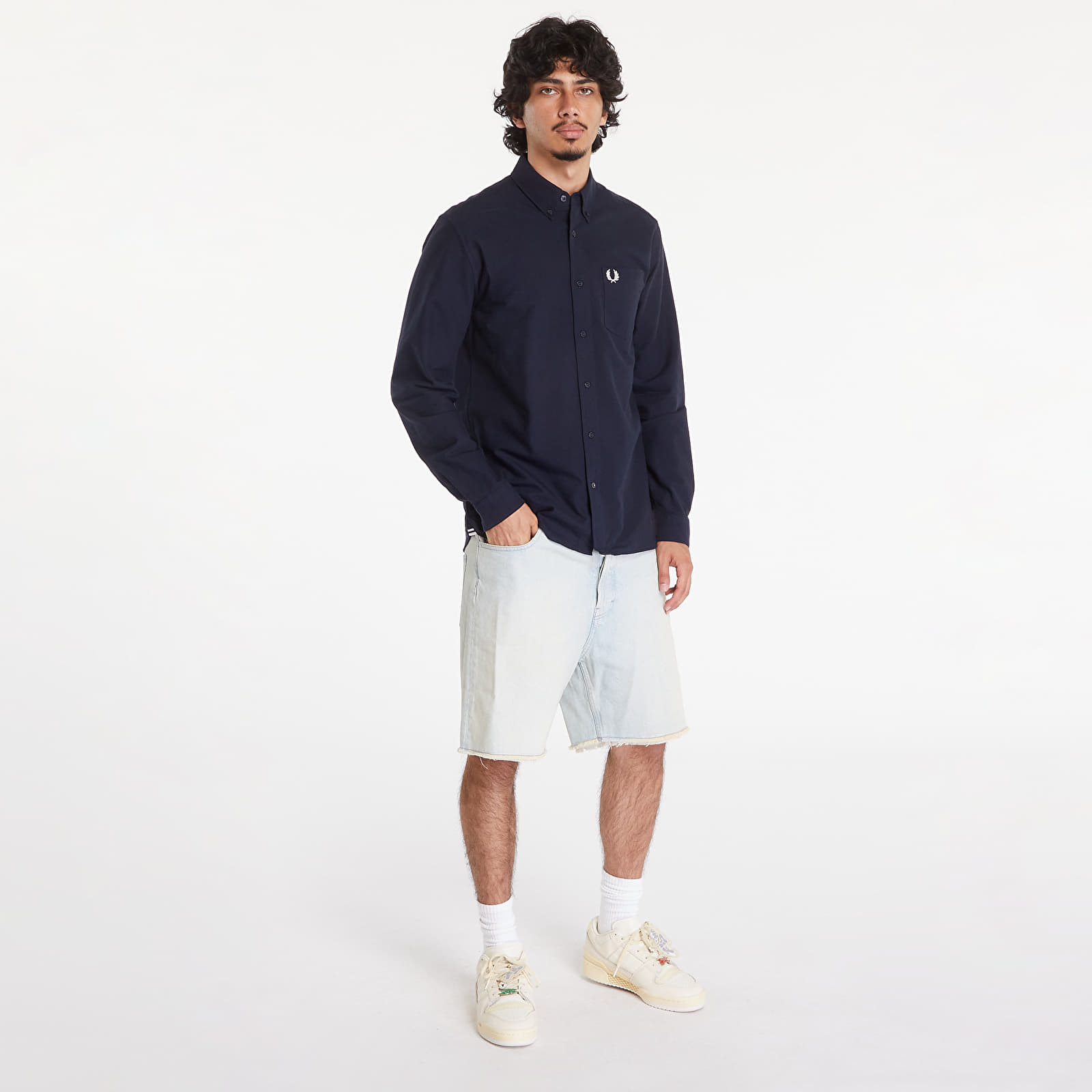 Camisas para hombre FRED PERRY Oxford Shirt Navy