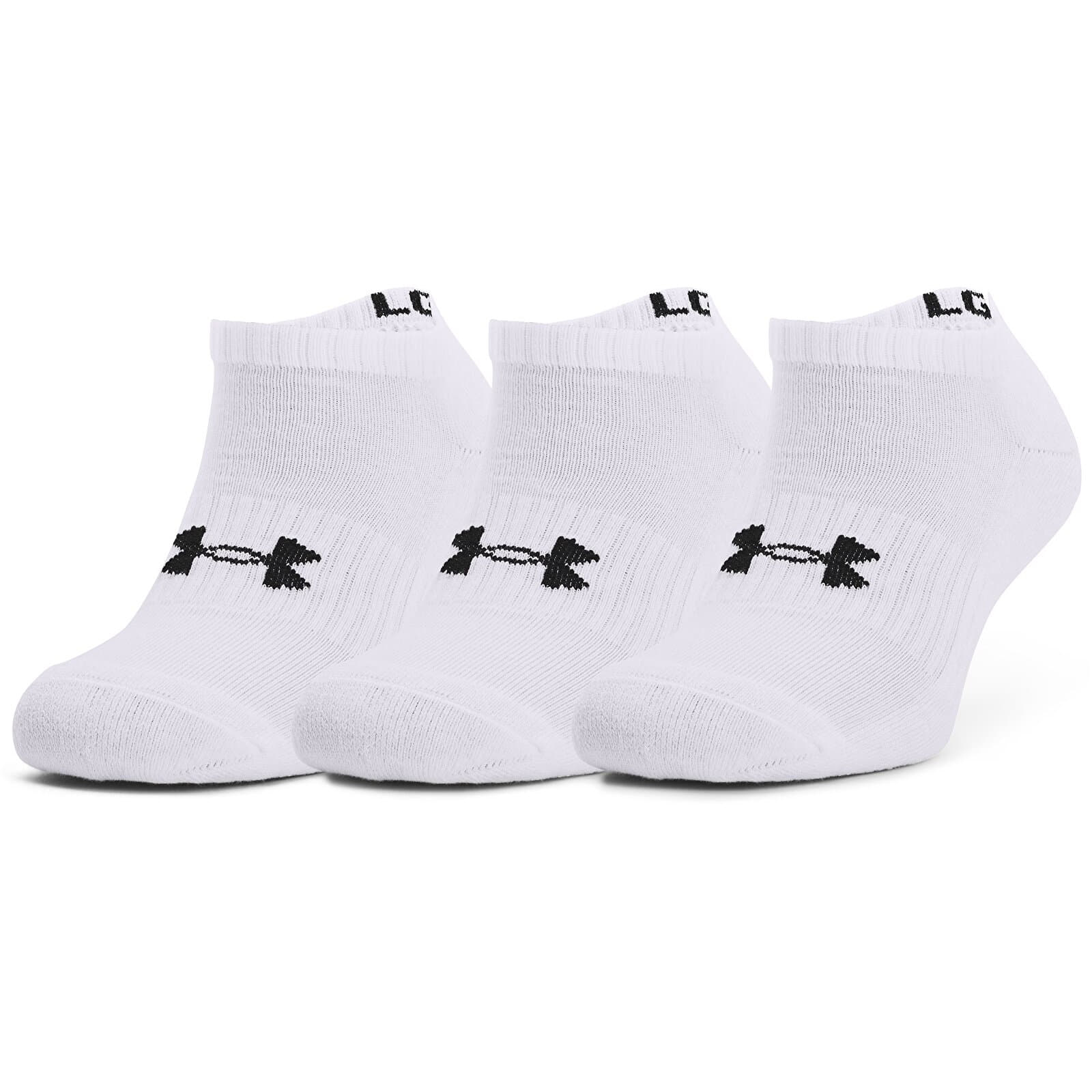 Calcetines Under Armour 3Pack Core No Show Socks bílé