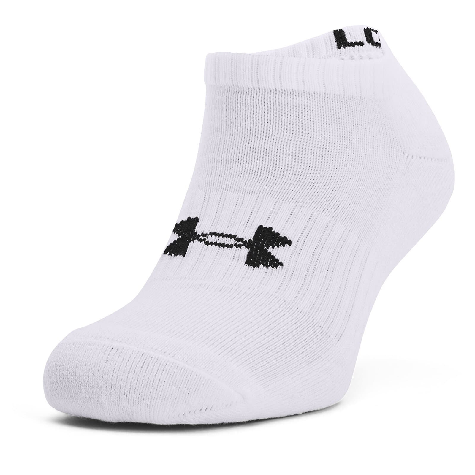 Calcetines Under Armour 3Pack Core No Show Socks bílé