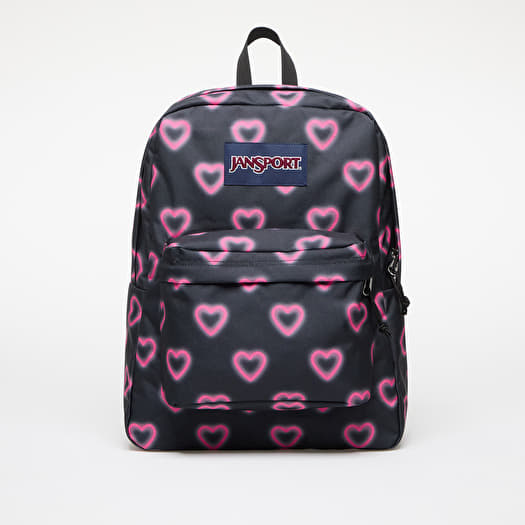 JanSport SuperBreak One Happy Hearts Backpack Black