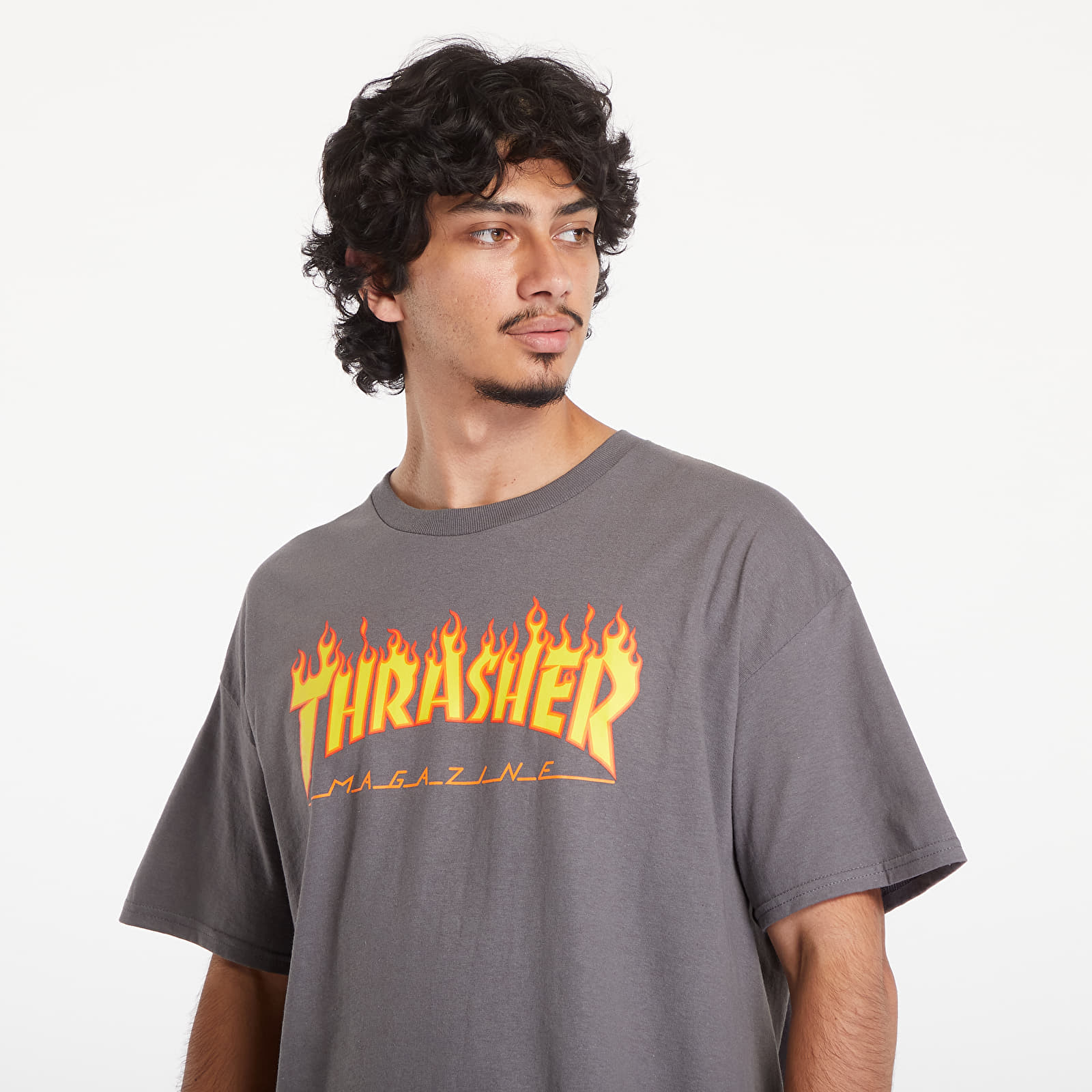 Tricouri Thrasher Flame Logo Dark Grey