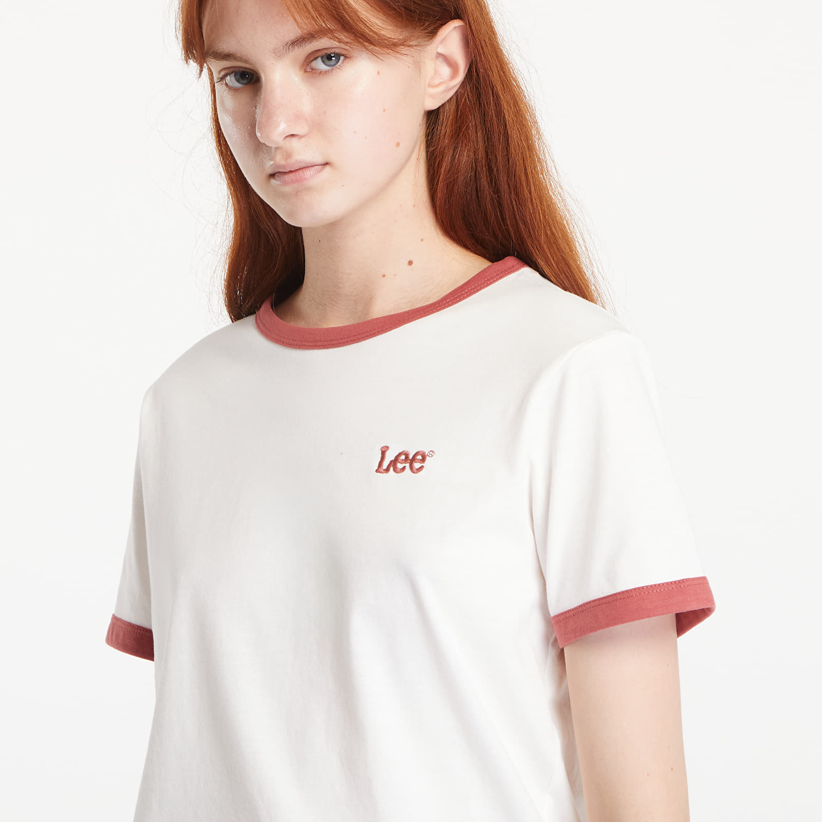 Majice Lee Ringer Tee Ecru