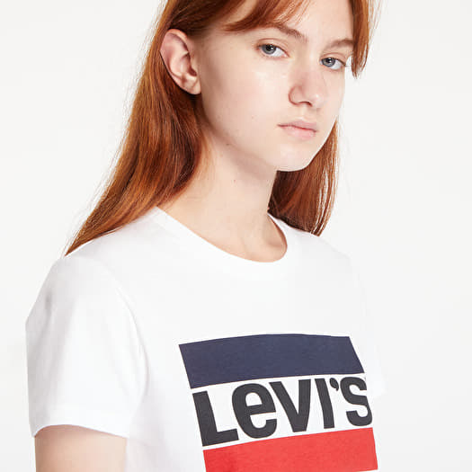 T shirts Levi s The Perfect Tee Sportswear Logo White Queens