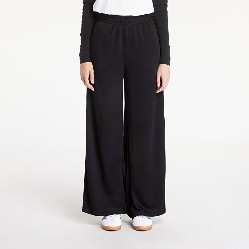 Tepláky Urban Classics Ladies Modal Terry Wide Leg Sweatpants Black
