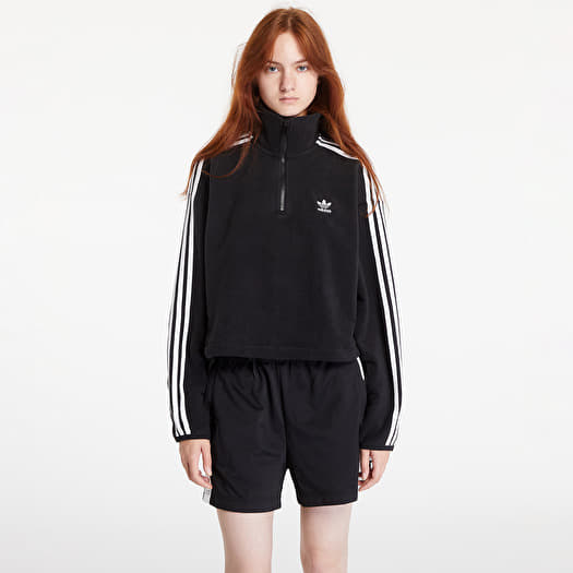 adidas Polar Fleece Half Zip Loose Sweatshirt Black