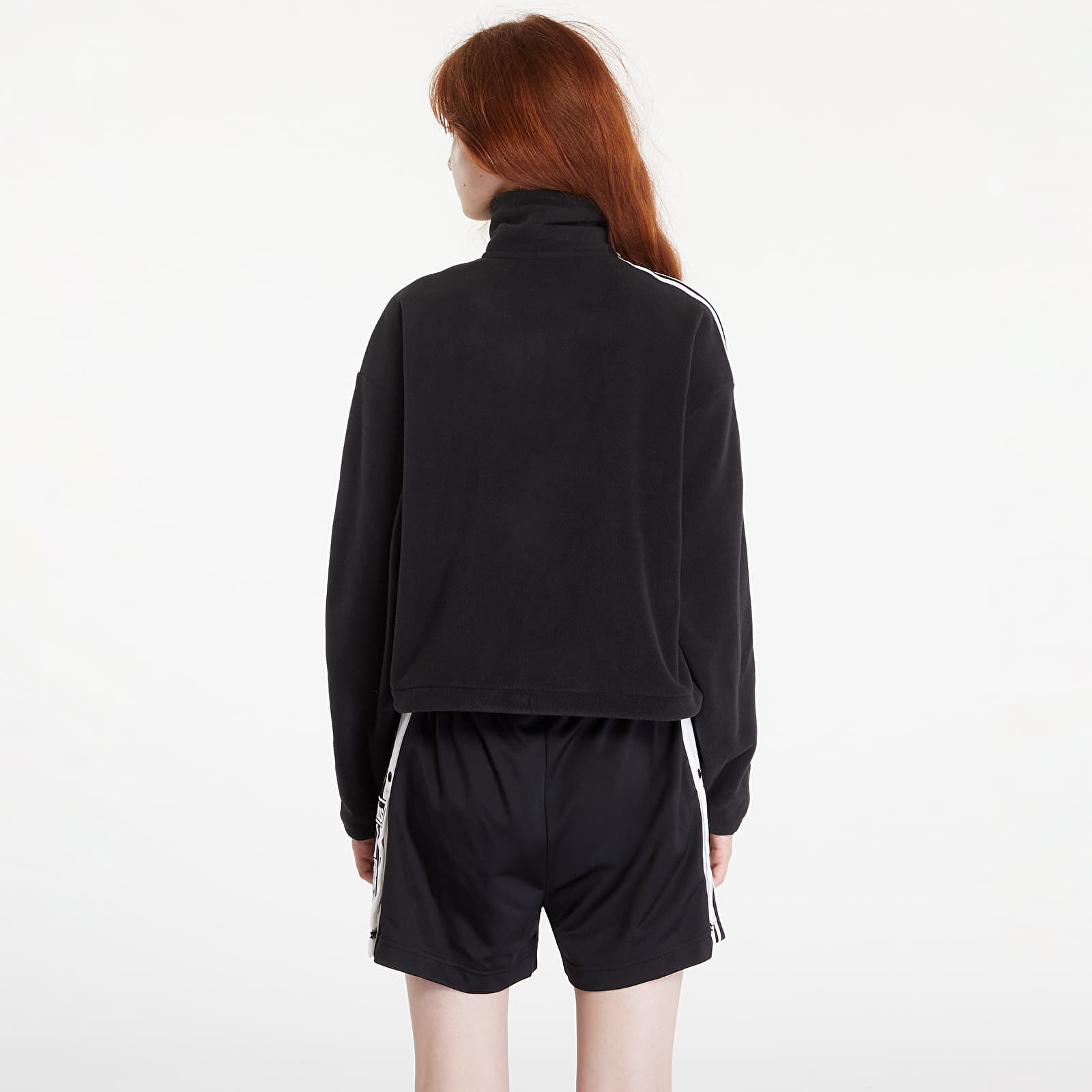 Women's Sweatshirts adidas Polar Fleece Half Zip Loose Sweatshirt Black