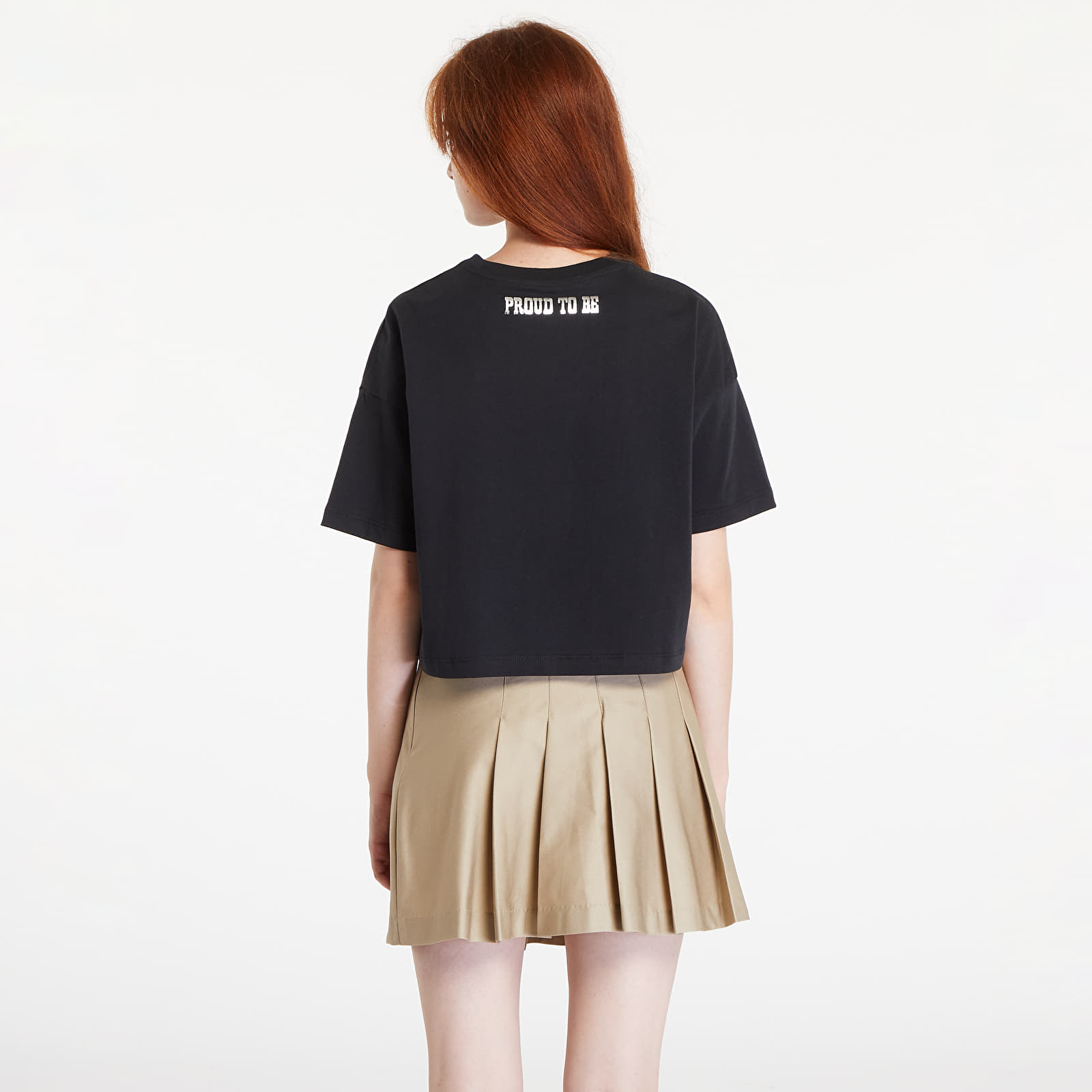Koszulki damskie Converse Proud To Be Oversized Cropped T-Shirt Converse Black