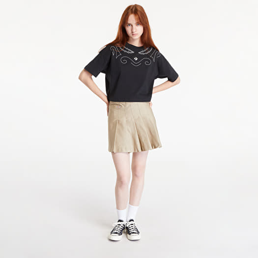 Magliette da donna Converse Proud To Be Oversized Cropped T Shirt Converse Black Queens