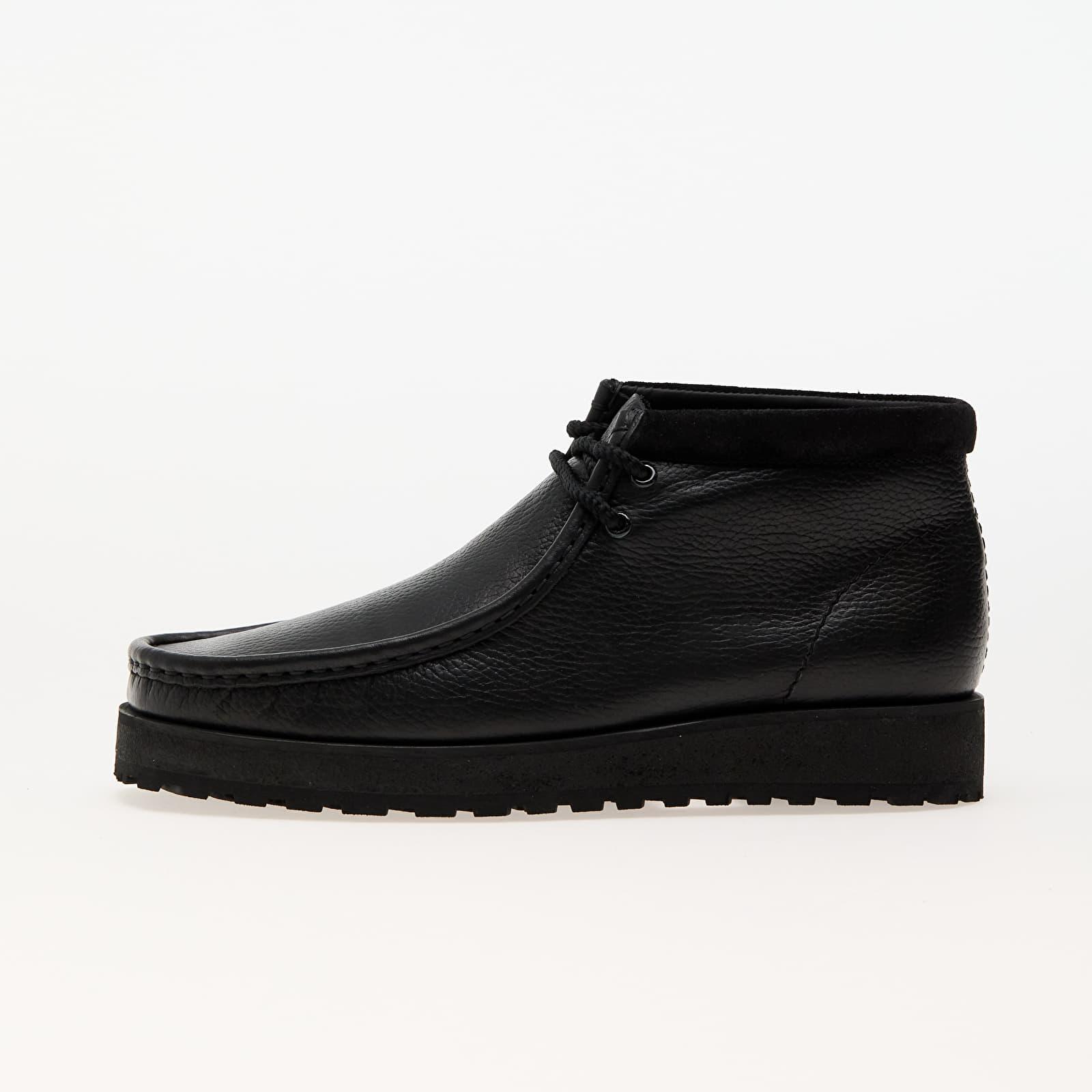 Adidași și pantofi pentru bărbați Clarks Originals Wallabee Scout Black Leather