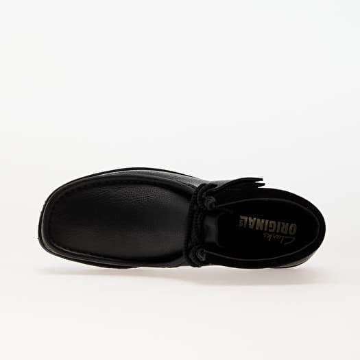 Wallabee shoes black leather hotsell