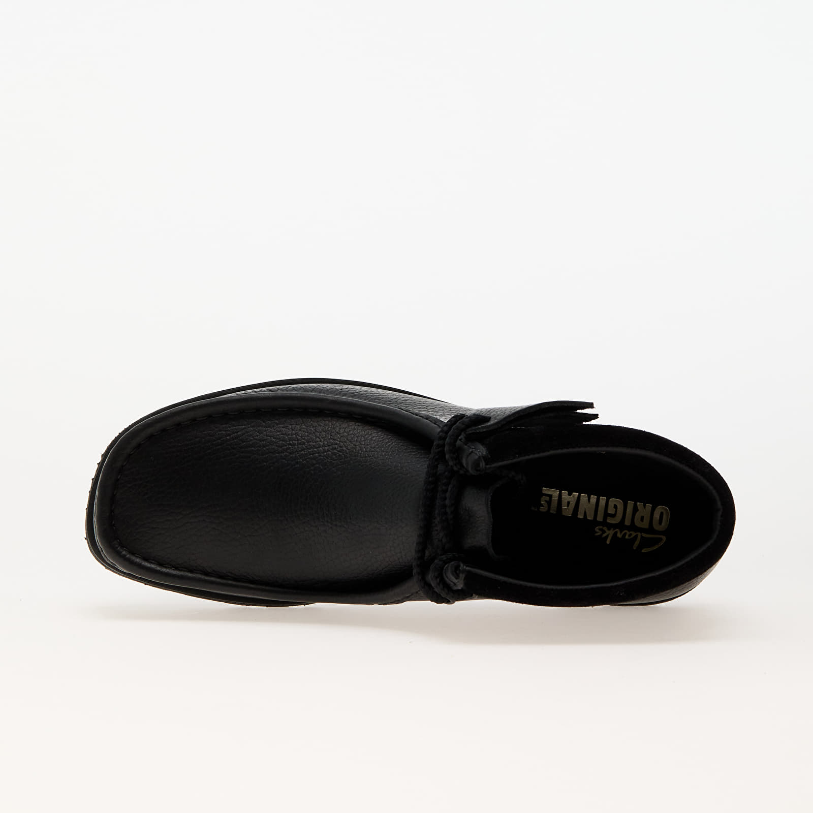Pánské tenisky a boty Clarks Originals Wallabee Scout Black Leather | Queens