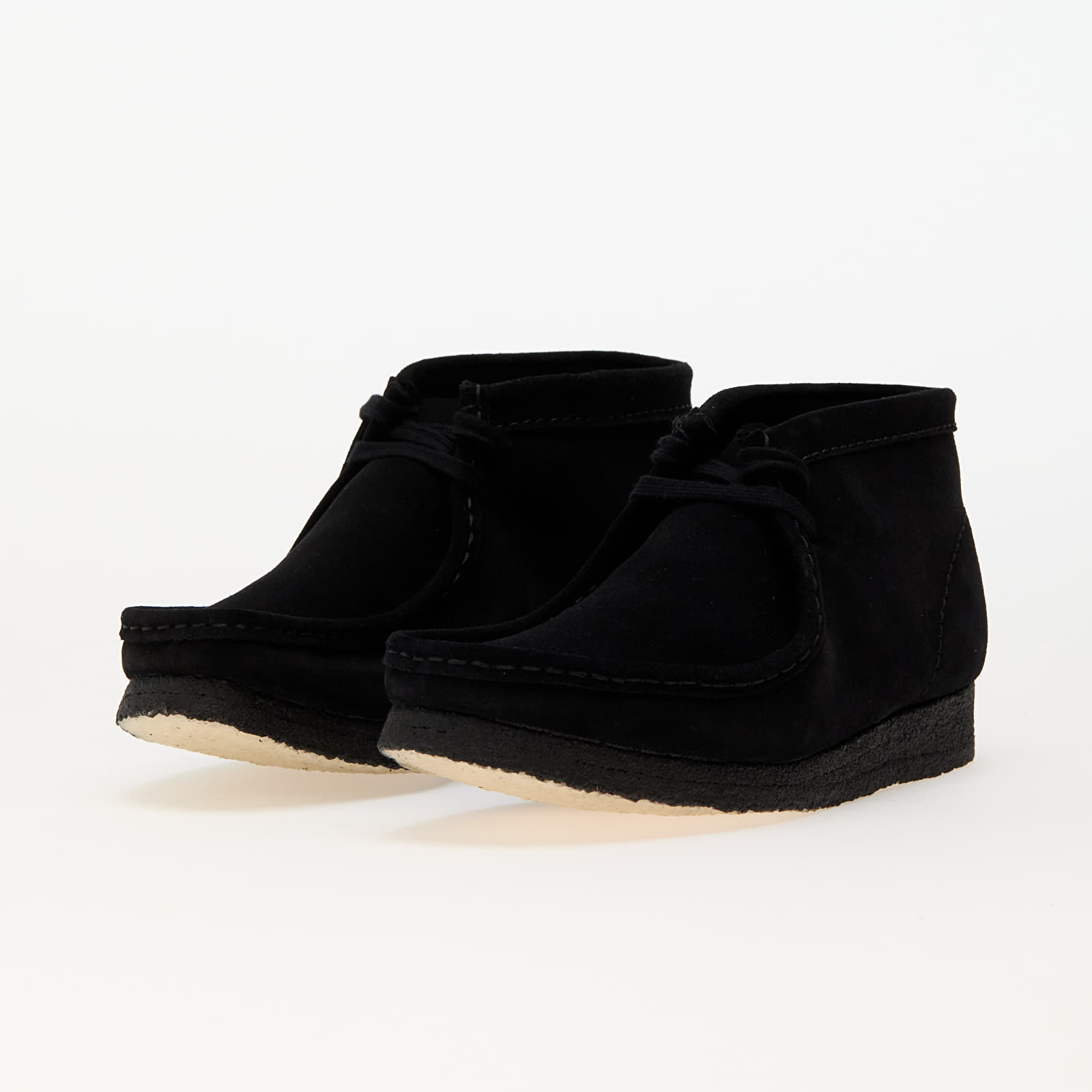 Sko Clarks Originals Wallabee Boot Black Sde