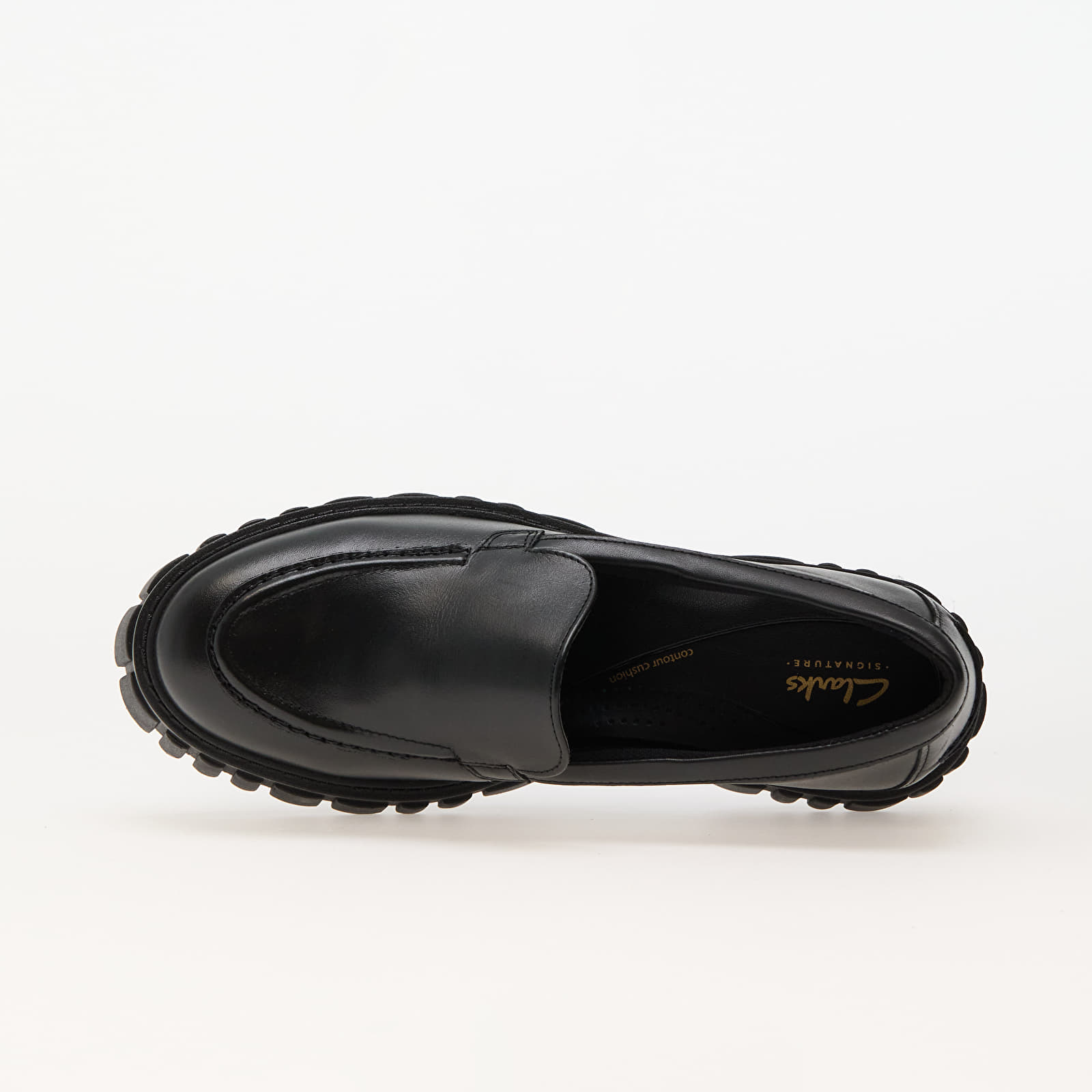 Skor Clarks Page Loafer Black Leather