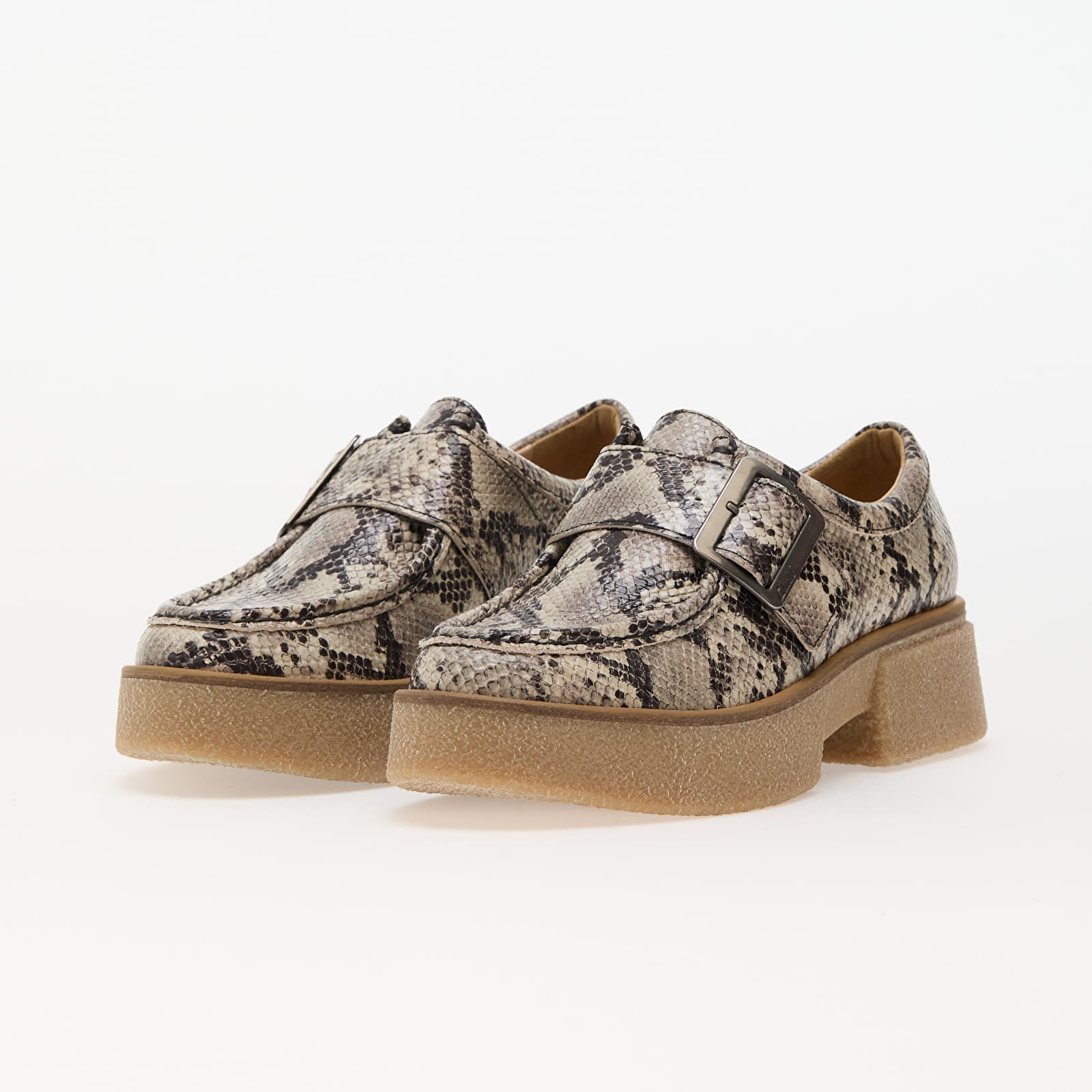 Schuhe Clarks Linoso Monk Grey Snake Lea