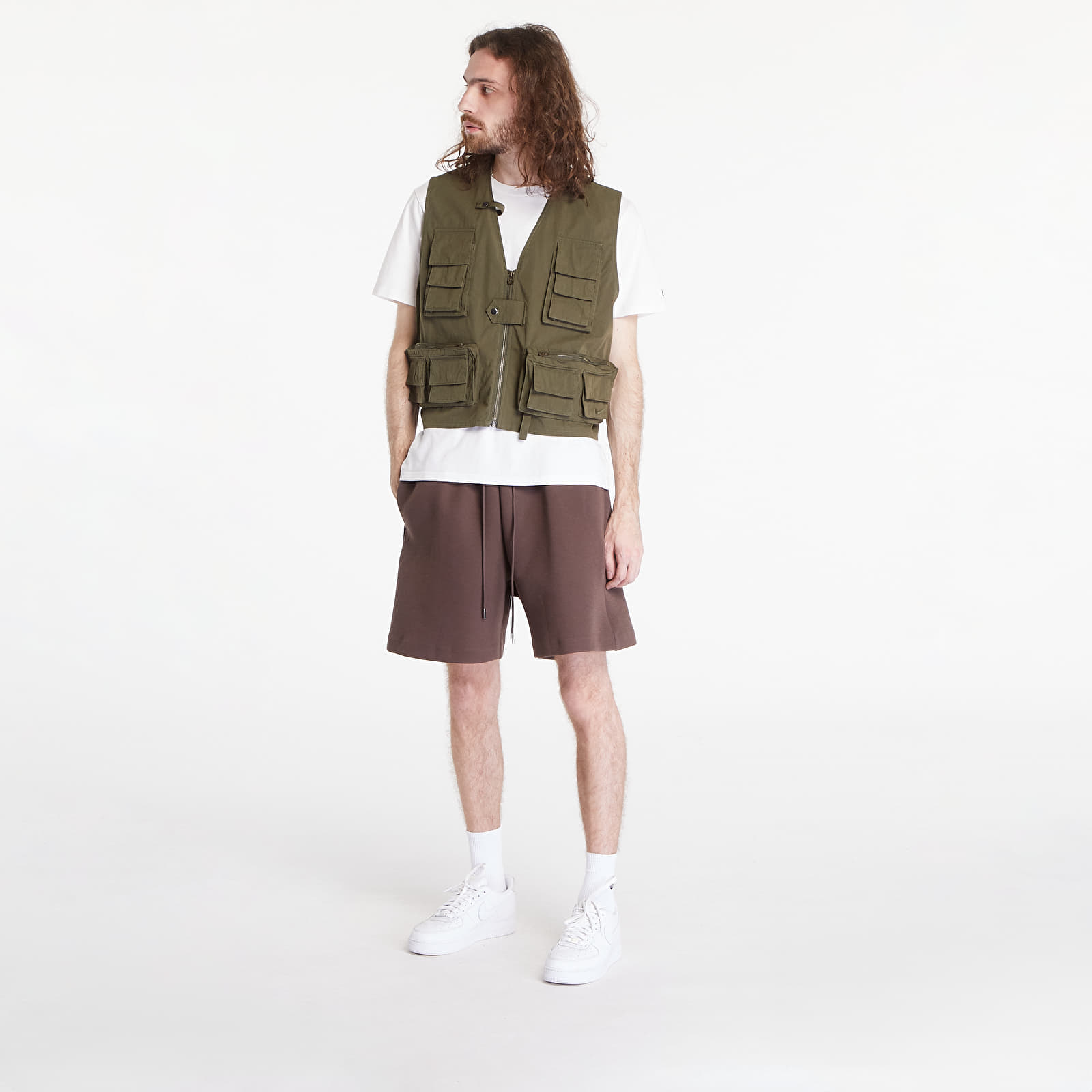 Men's shorts Nike Sportswear Tech Fleece Reimagined Men's Fleece Shorts Baroque Brown