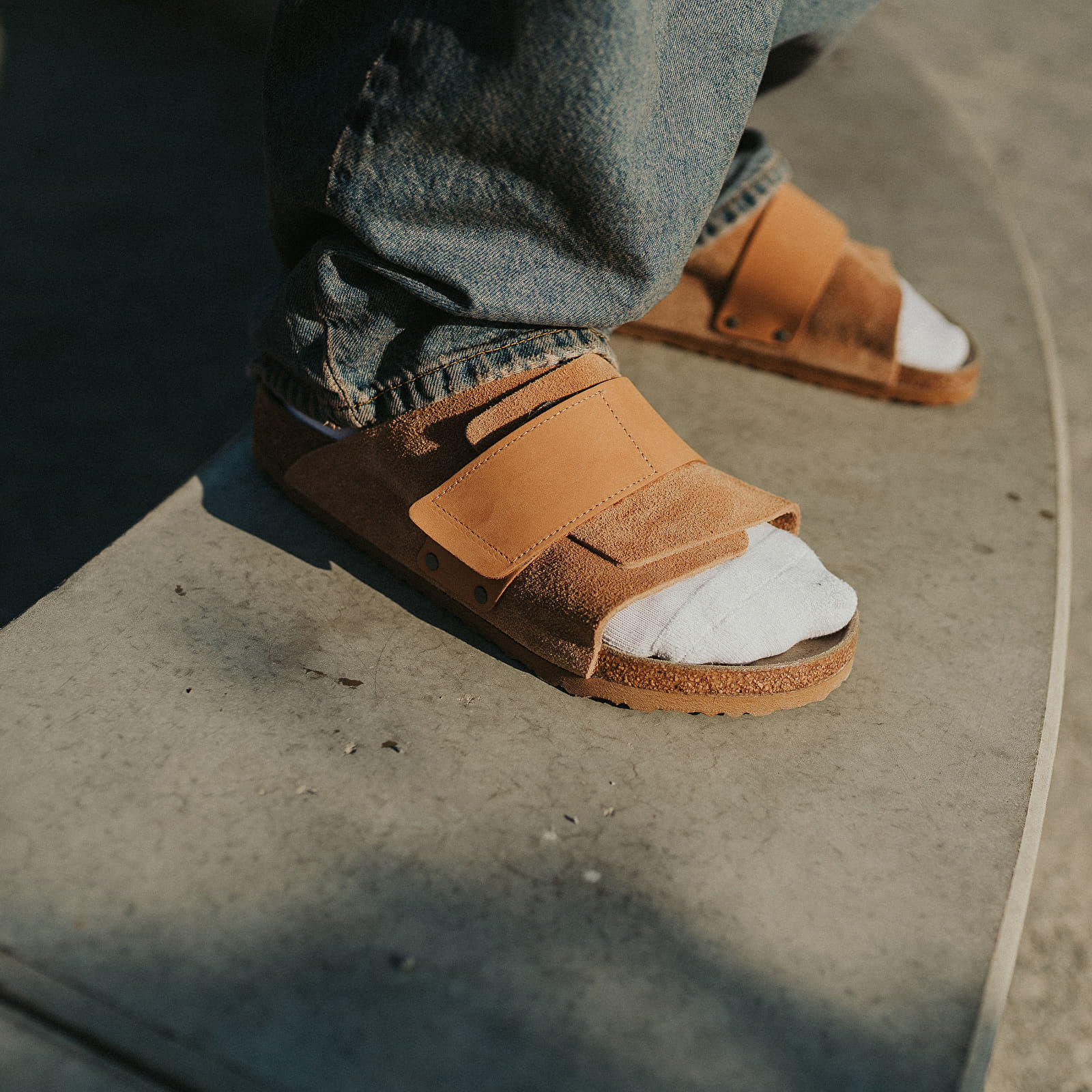Birkenstock Kyoto Velvet Leather Soft Suede & Nubuck Clay | Queens