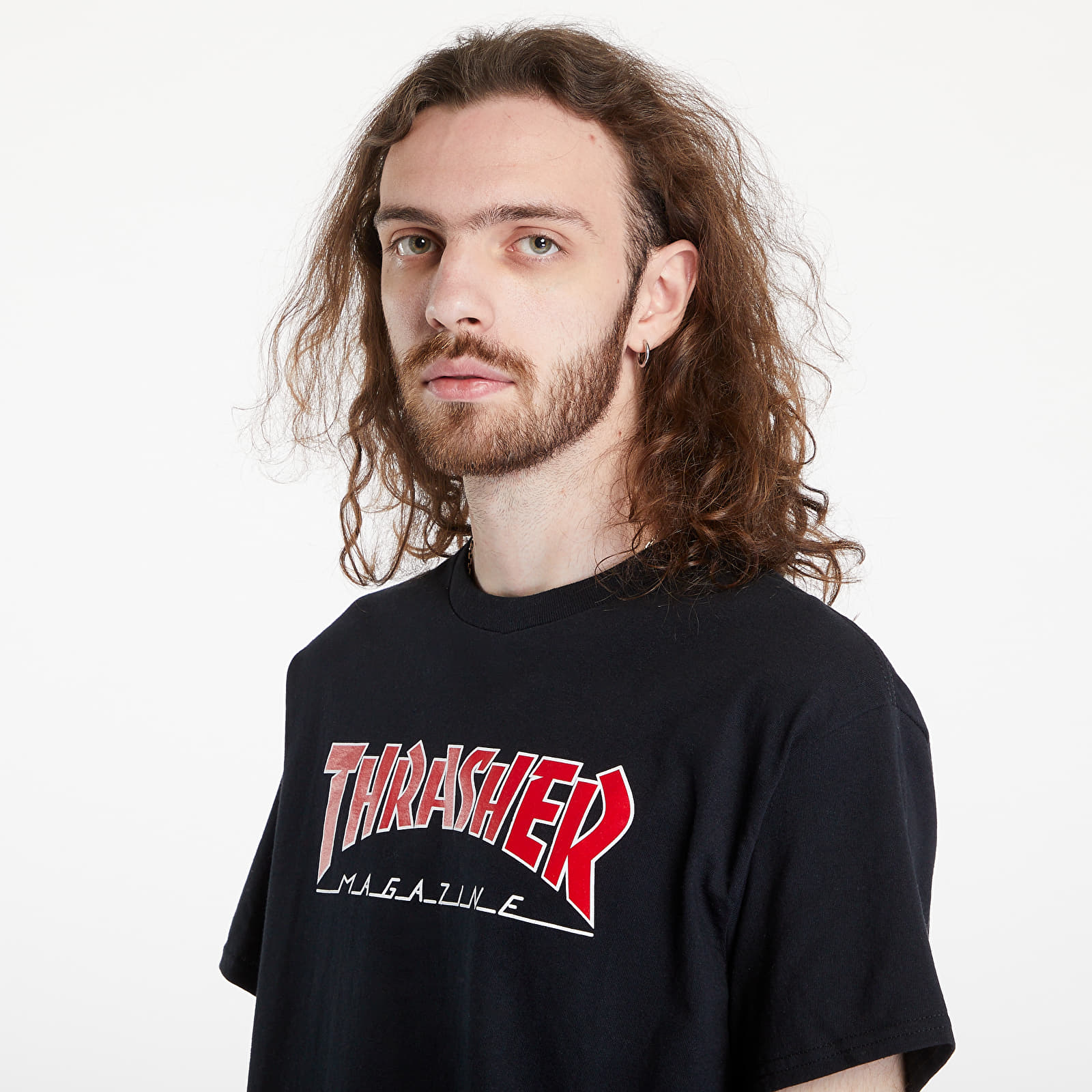 Pánská trička Thrasher Outlined T-Shirt Black