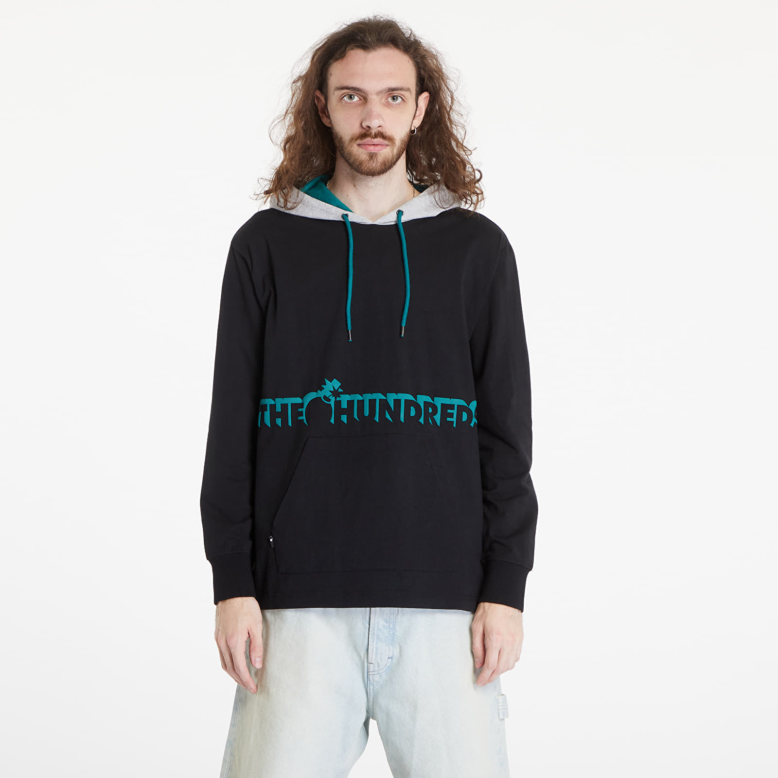 T-Shirts The Hundreds Beta Hooded LS T-Shirt černé
