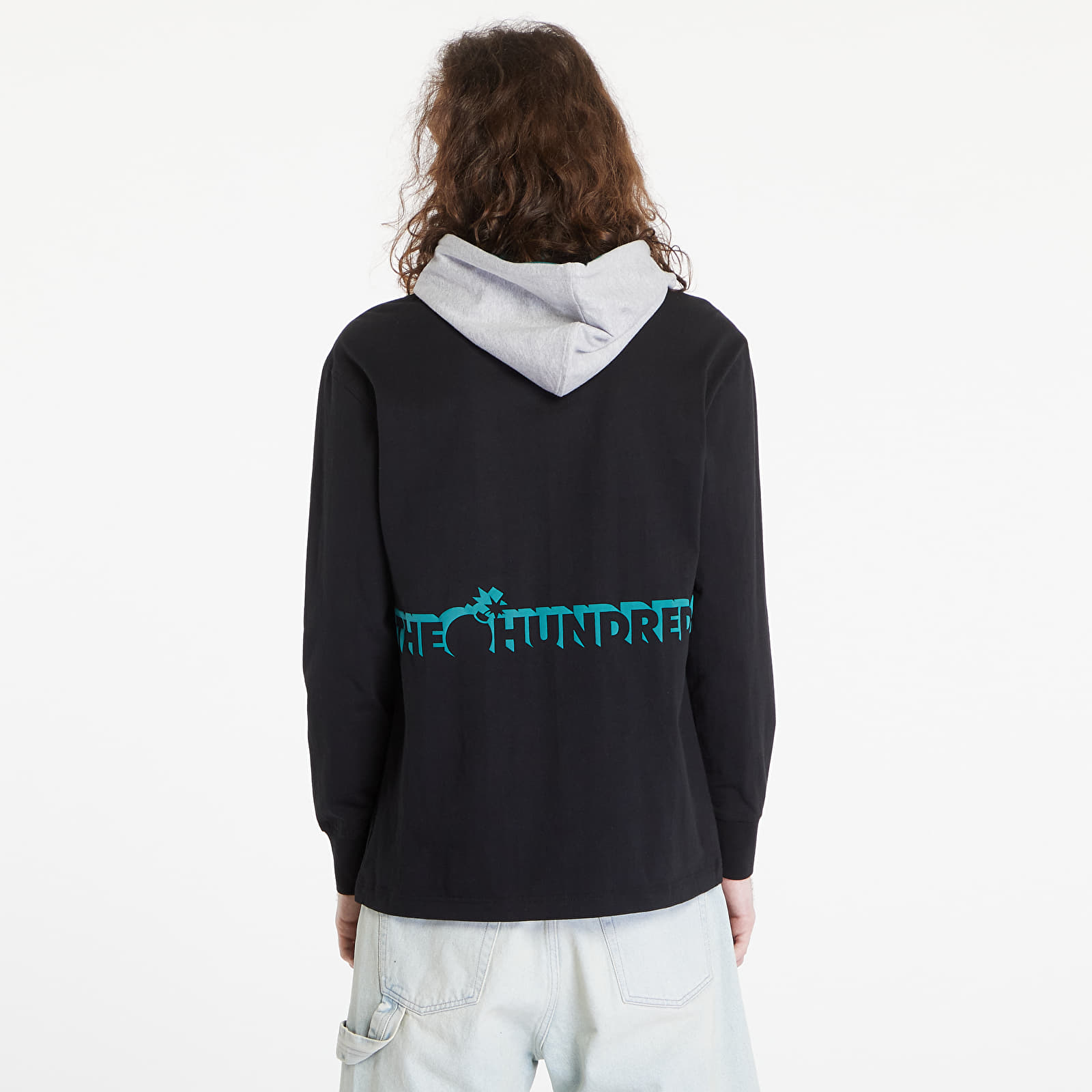 T-Shirts The Hundreds Beta Hooded LS T-Shirt černé