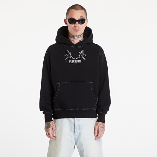 Sweatshirt PLEASURES Artificial Human Hoodie Black