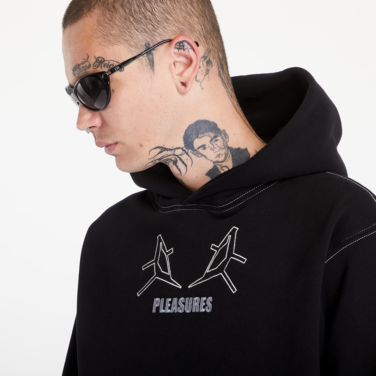 Herren-Sweatshirts PLEASURES Artificial Human Hoodie Black