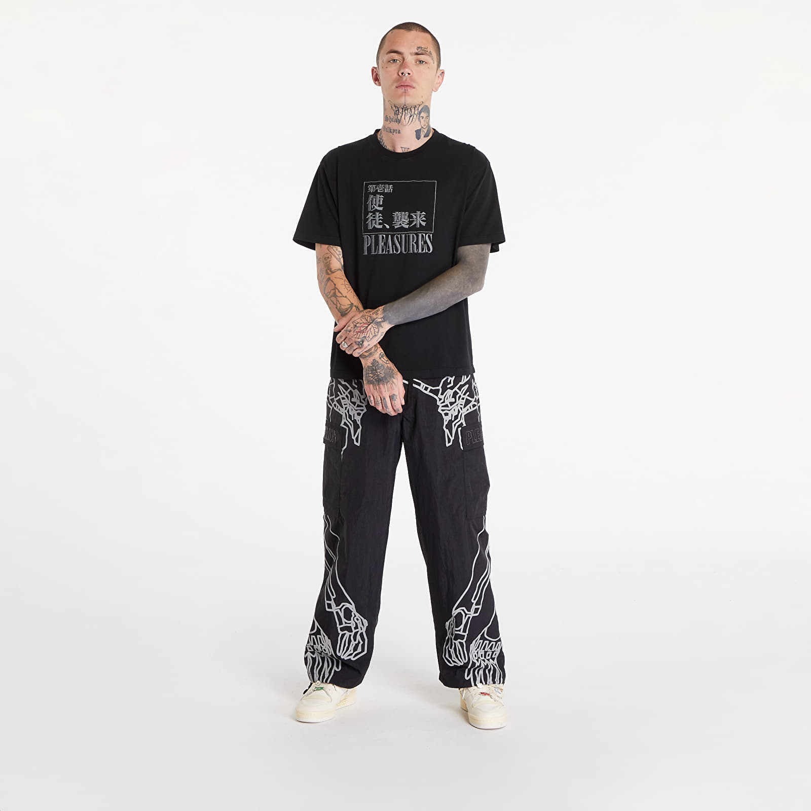 Men's trousers PLEASURES x Evangelion Eva-1 Cargo Pants Black