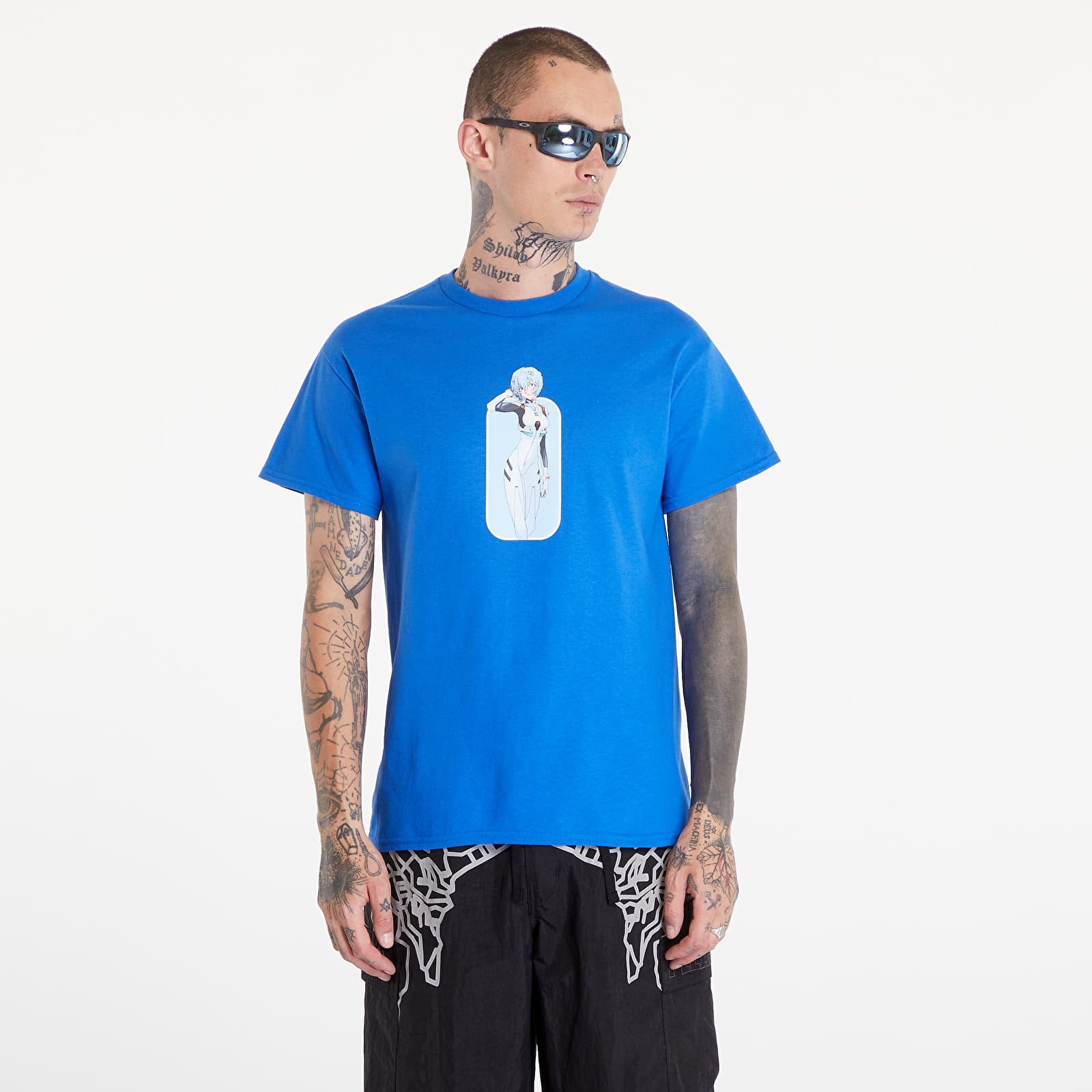 T-shirts til mænd PLEASURES x Evangelion Rei T-Shirt Blue