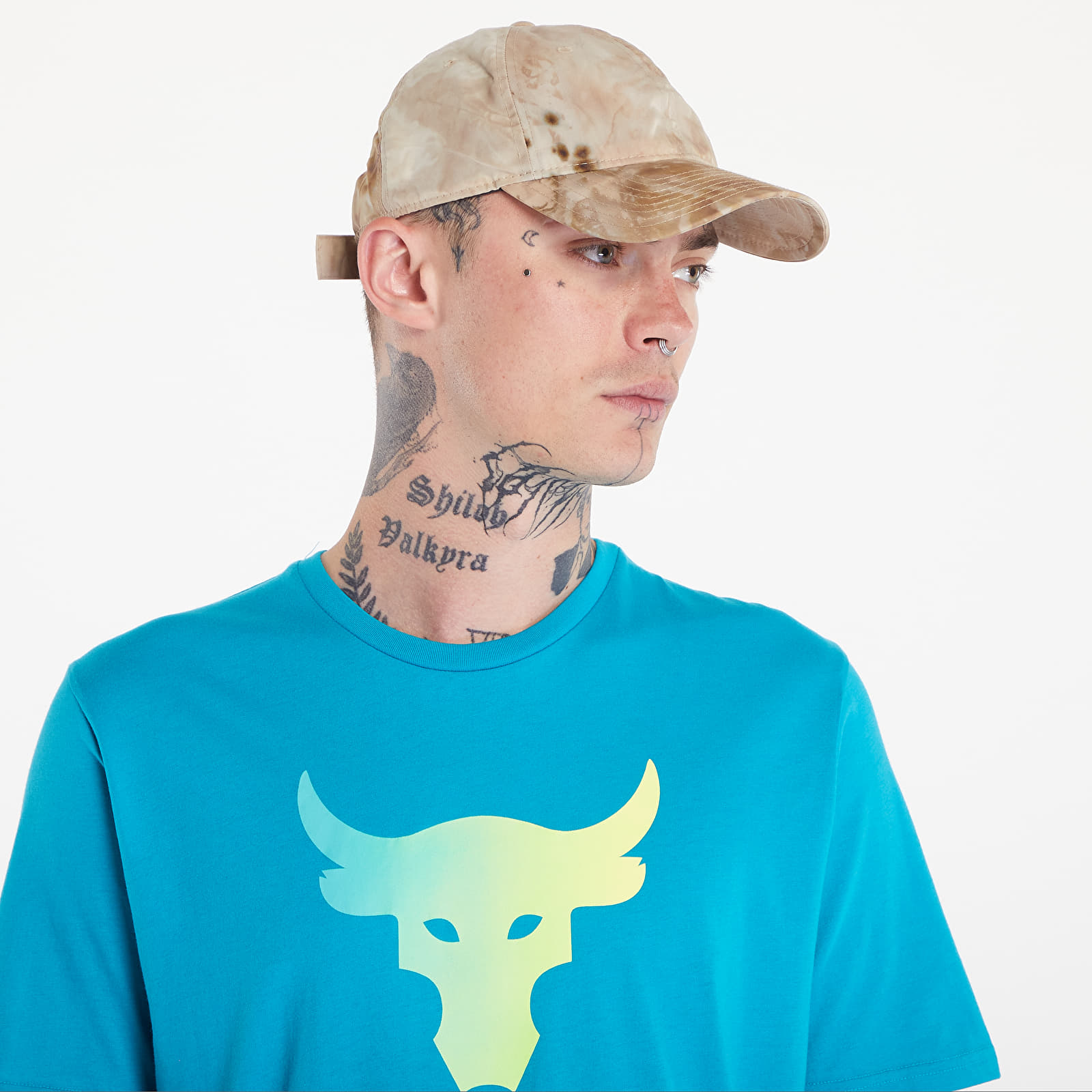 T-shirts Under Armour Project Rock Payoff Graphic Short Sleeve Tee Circuit Teal/ Radial Turquoise/ High-Vis Yellow
