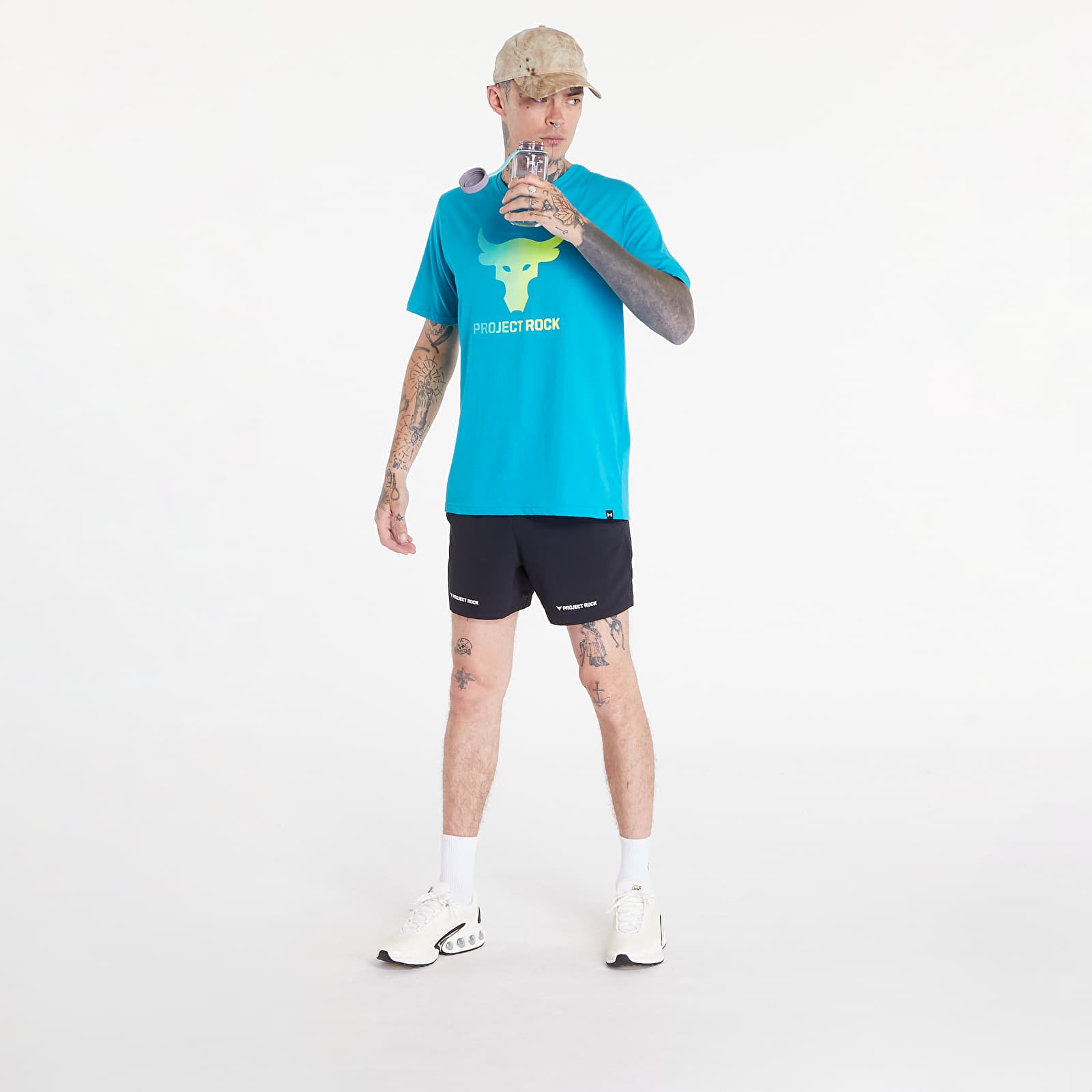 T-shirts Under Armour Project Rock Payoff Graphic Short Sleeve Tee Circuit Teal/ Radial Turquoise/ High-Vis Yellow