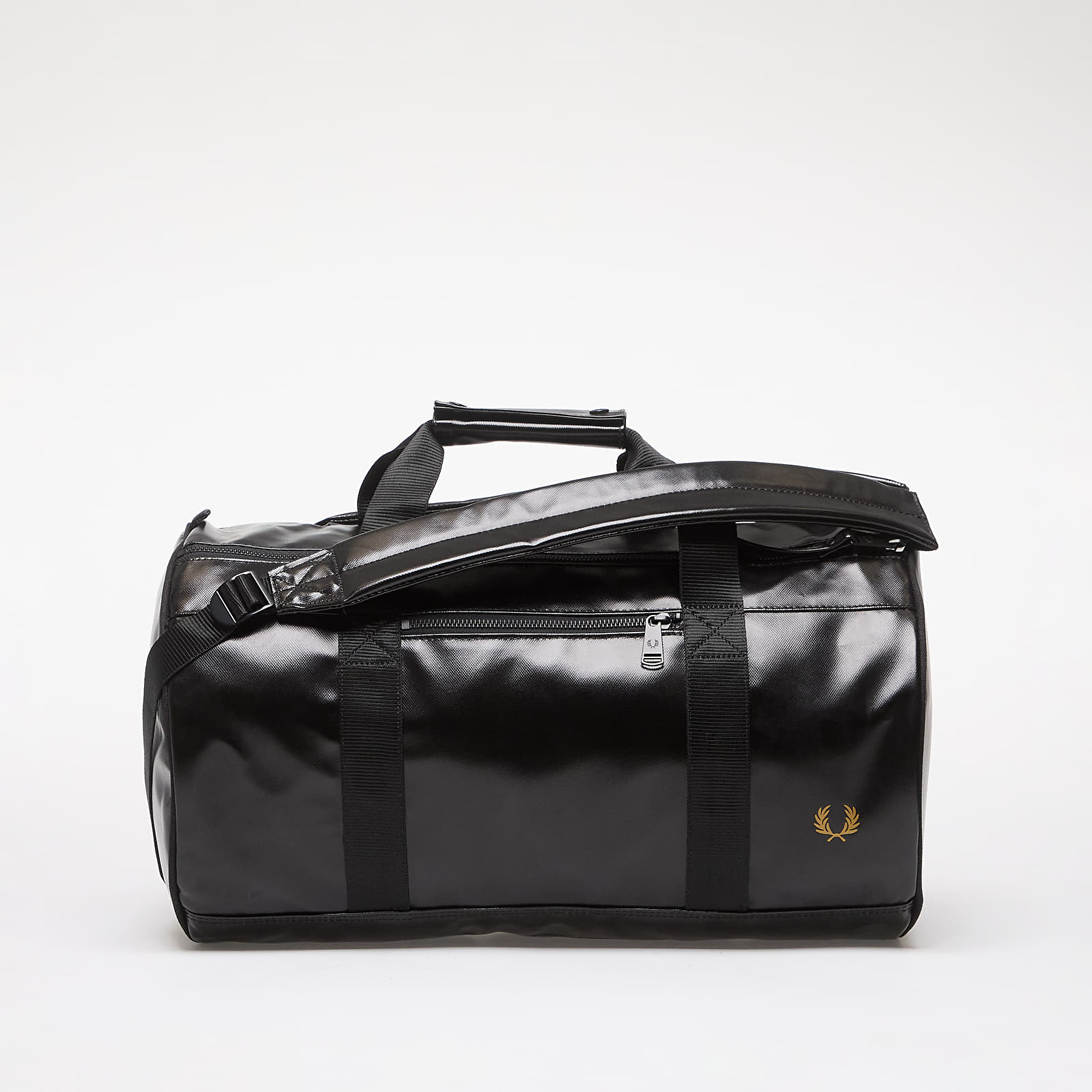 Men's backpacks FRED PERRY Tonal Barrel Backpack Black/ Gold