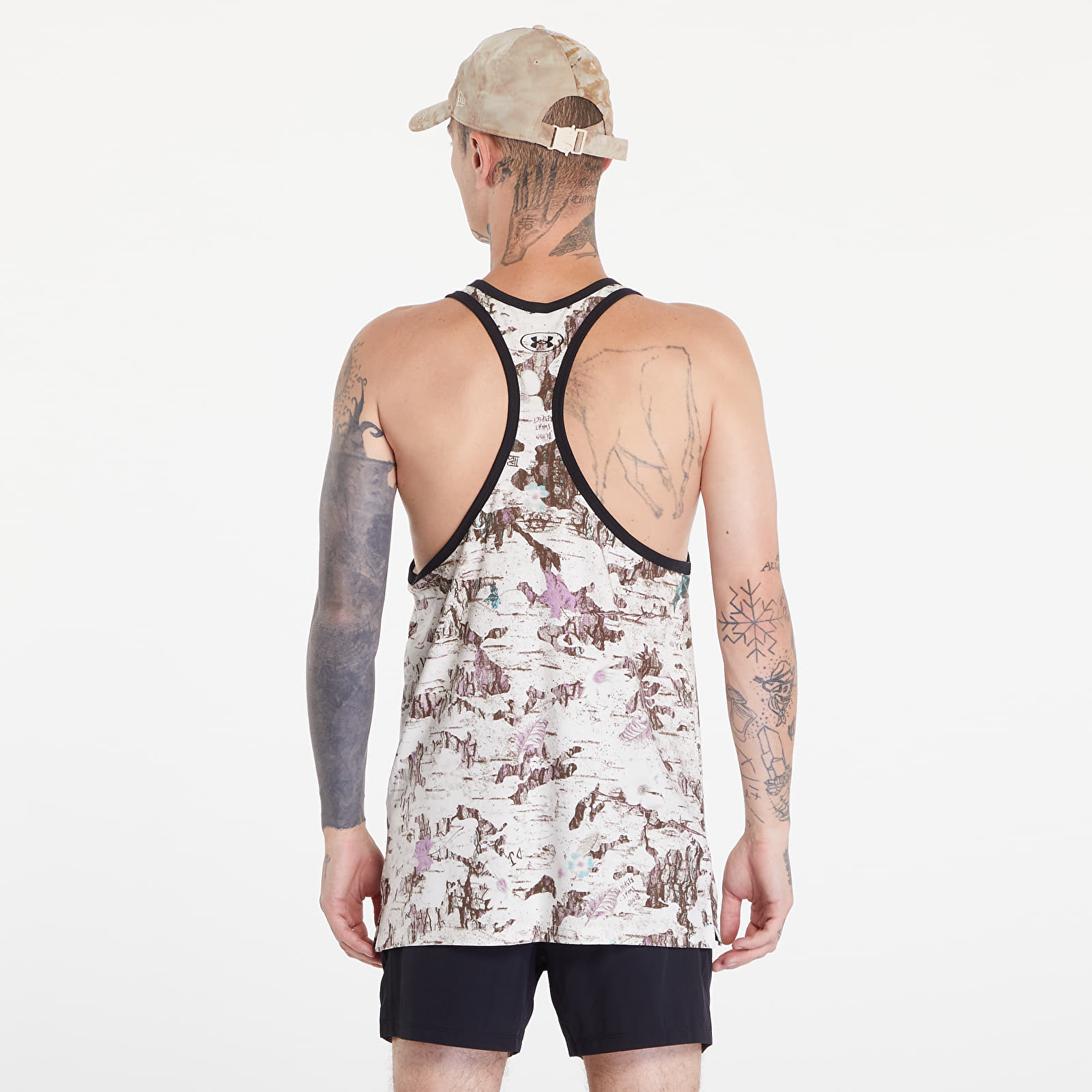Tank topper Under Armour Project Rock Camo Graphic Track Top Silt/ Black