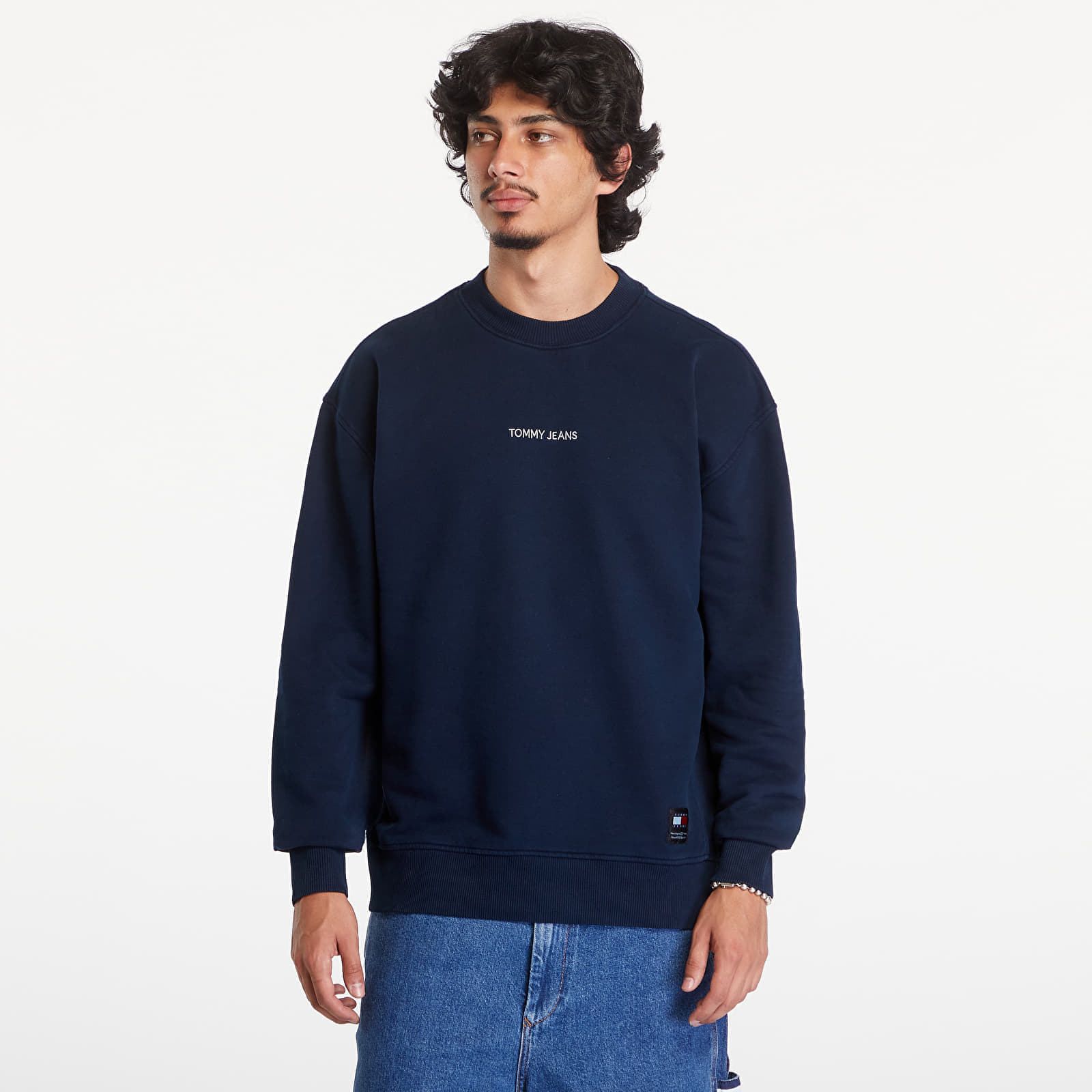 Felpa Tommy Jeans Relaxed Classic Crewneck Dark Night Navy L