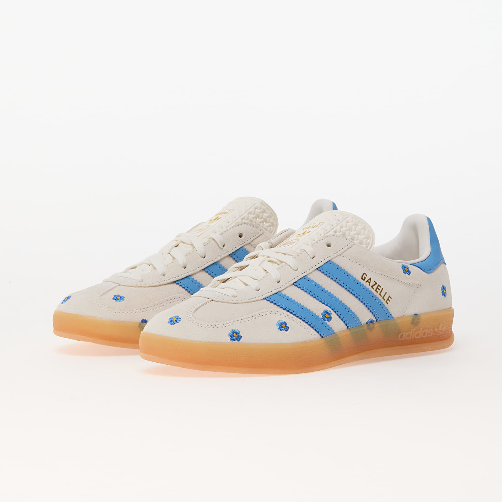 Women's sneakers and shoes adidas Gazelle Indoor W Cloud White/ Lightblue/ Gum