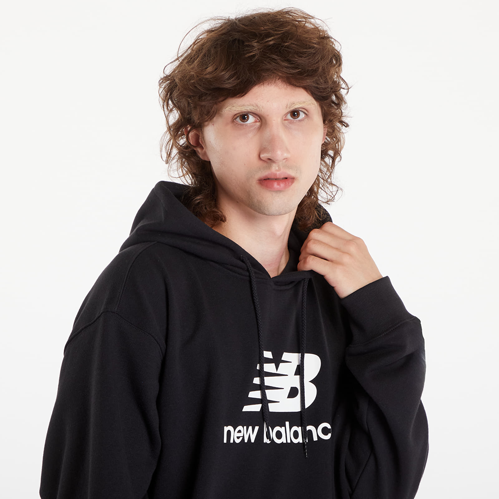Men's sweatshirts New Balance Sport Essentials French Terry Logo Hoodie Black