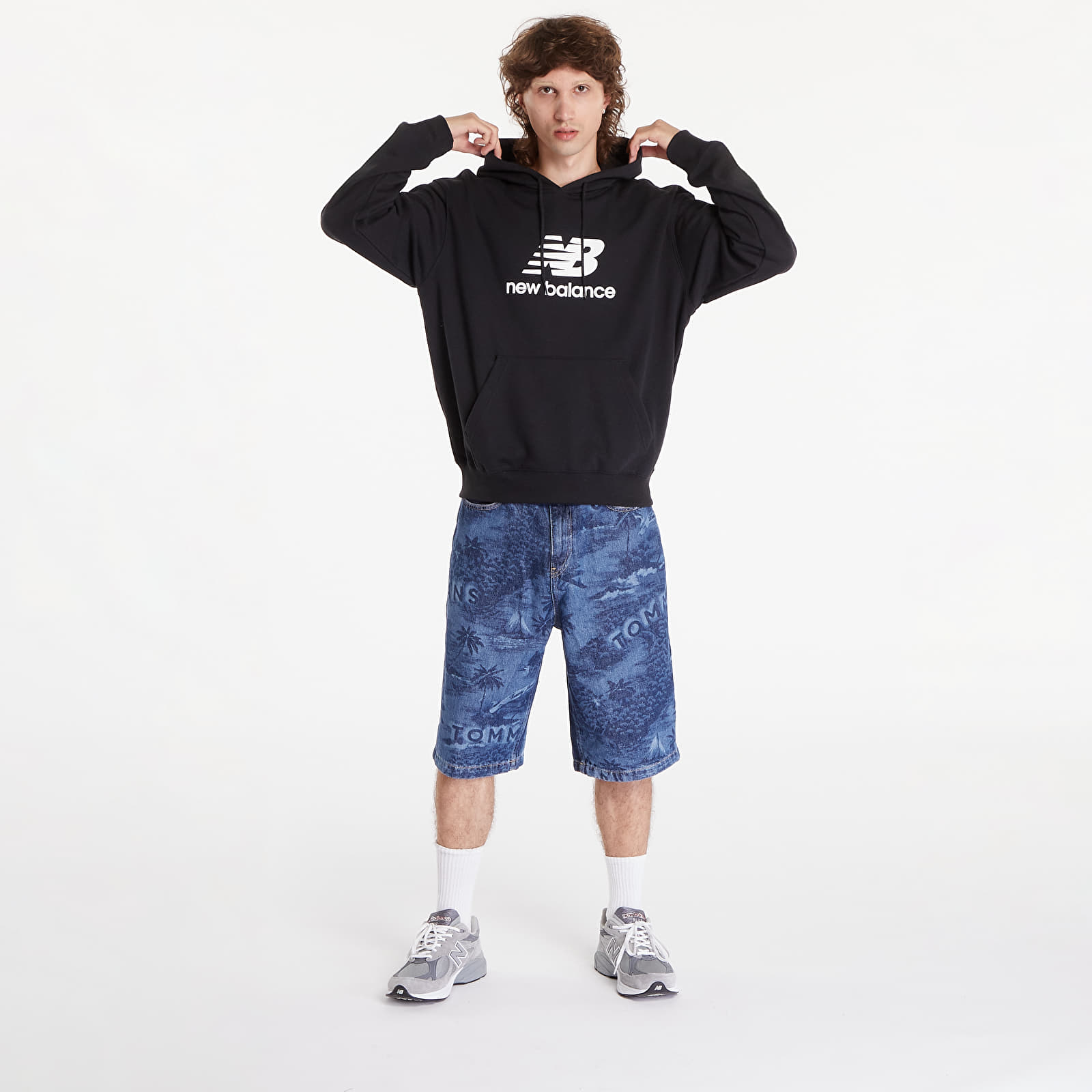 Men's sweatshirts New Balance Sport Essentials French Terry Logo Hoodie Black