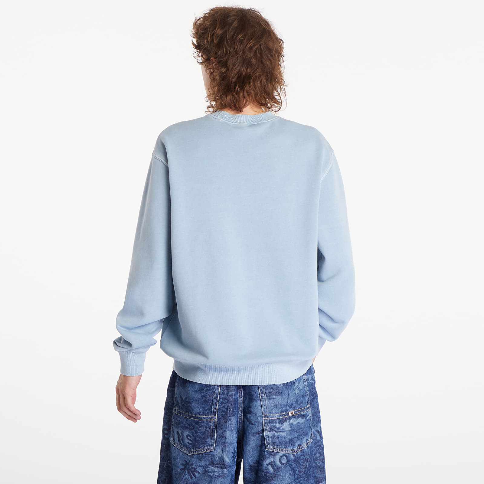 Men's sweatshirts Carhartt WIP Duster Script Sweatshirt UNISEX Misty Sky Garment Dyed