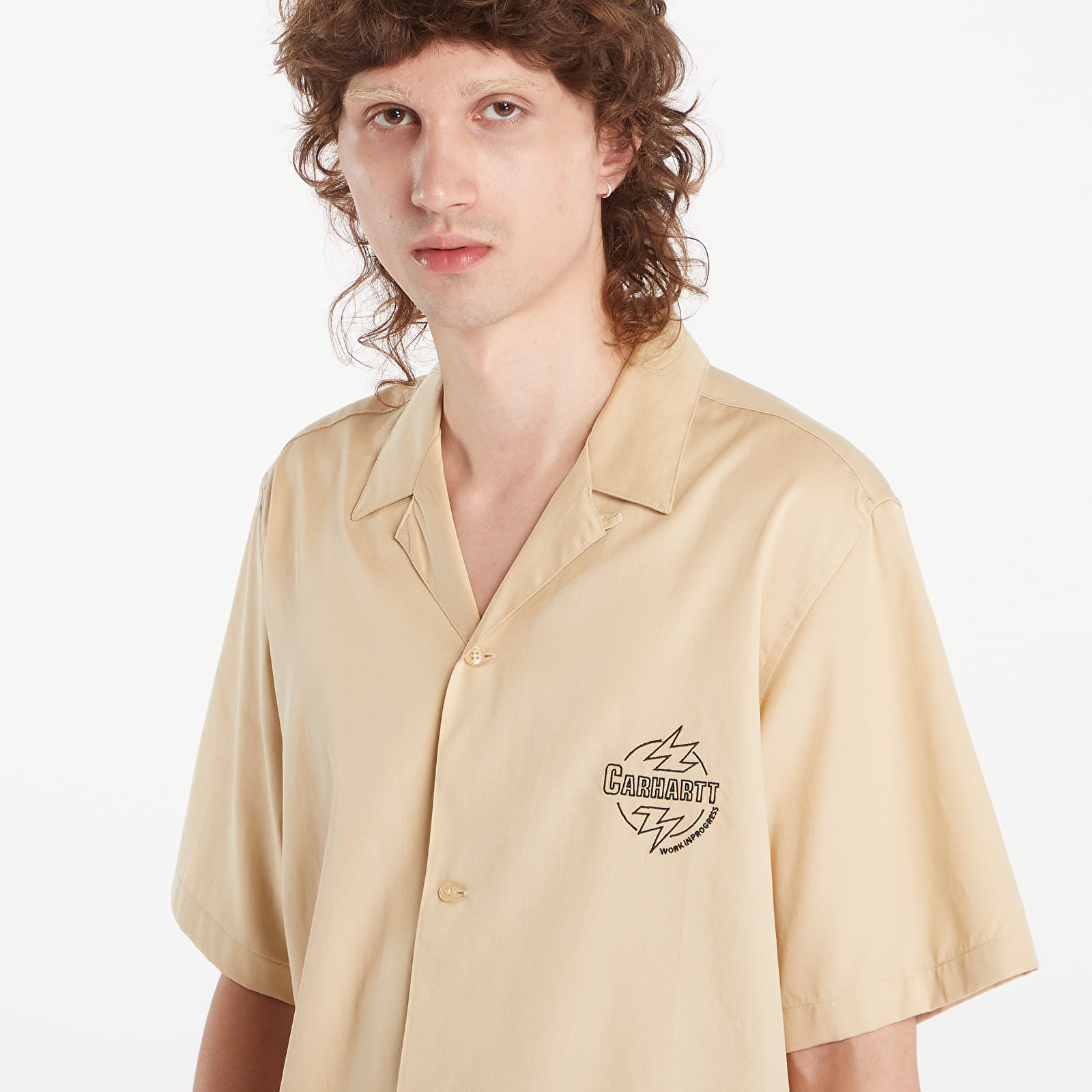 Men's shirts Carhartt WIP Short Sleeve Ablaze Shirt UNISEX Cornsilk/ Black
